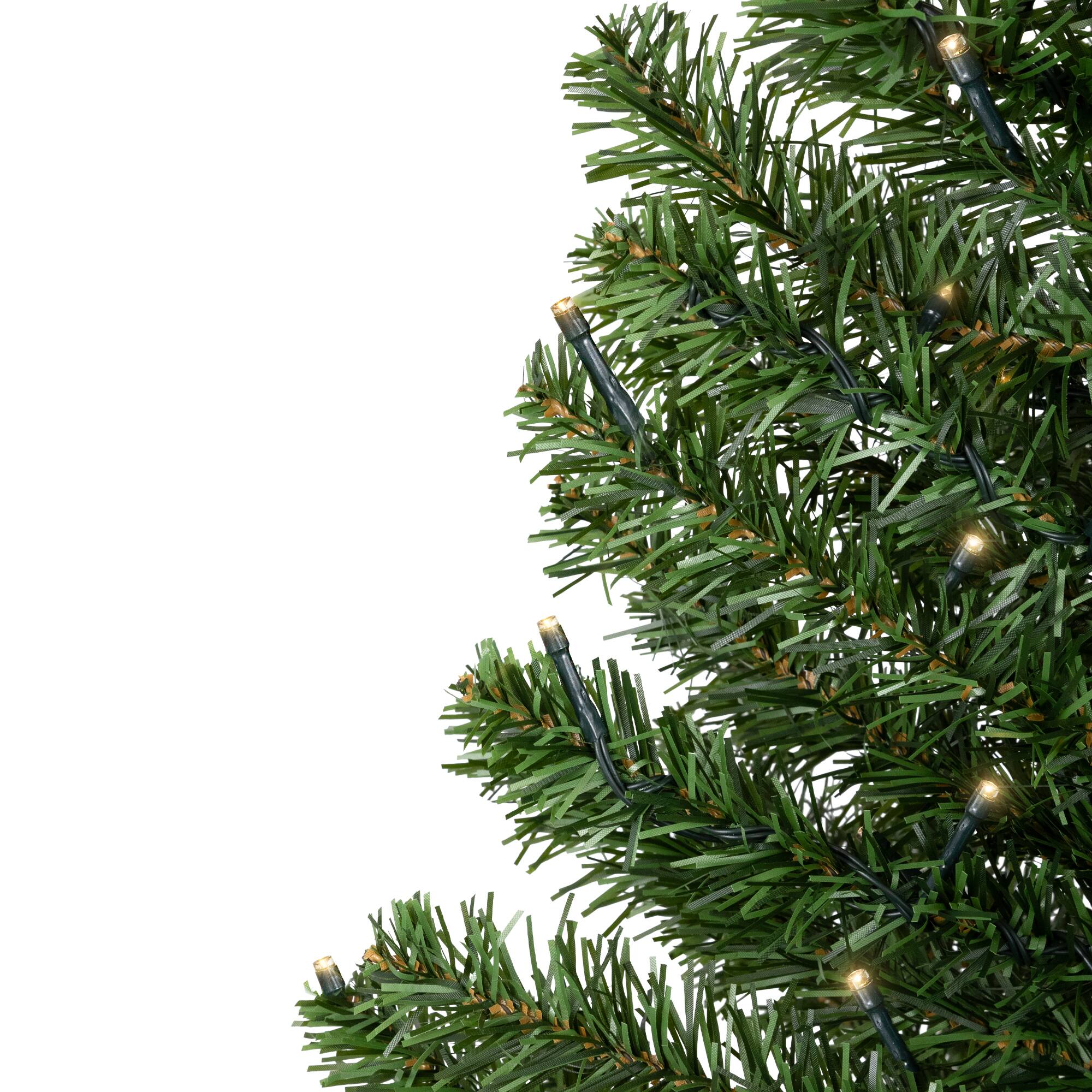 3ft. Pre-Lit Canadian Pine Medium Artificial Christmas Tree, Clear &#x26; White LED Lights