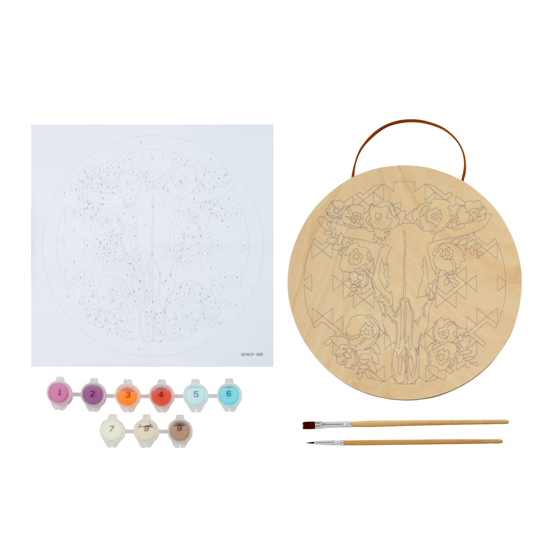 Cow Skull Plywood Surface Paint-by-Number Kit by Artist&#x27;s Loft&#x2122;