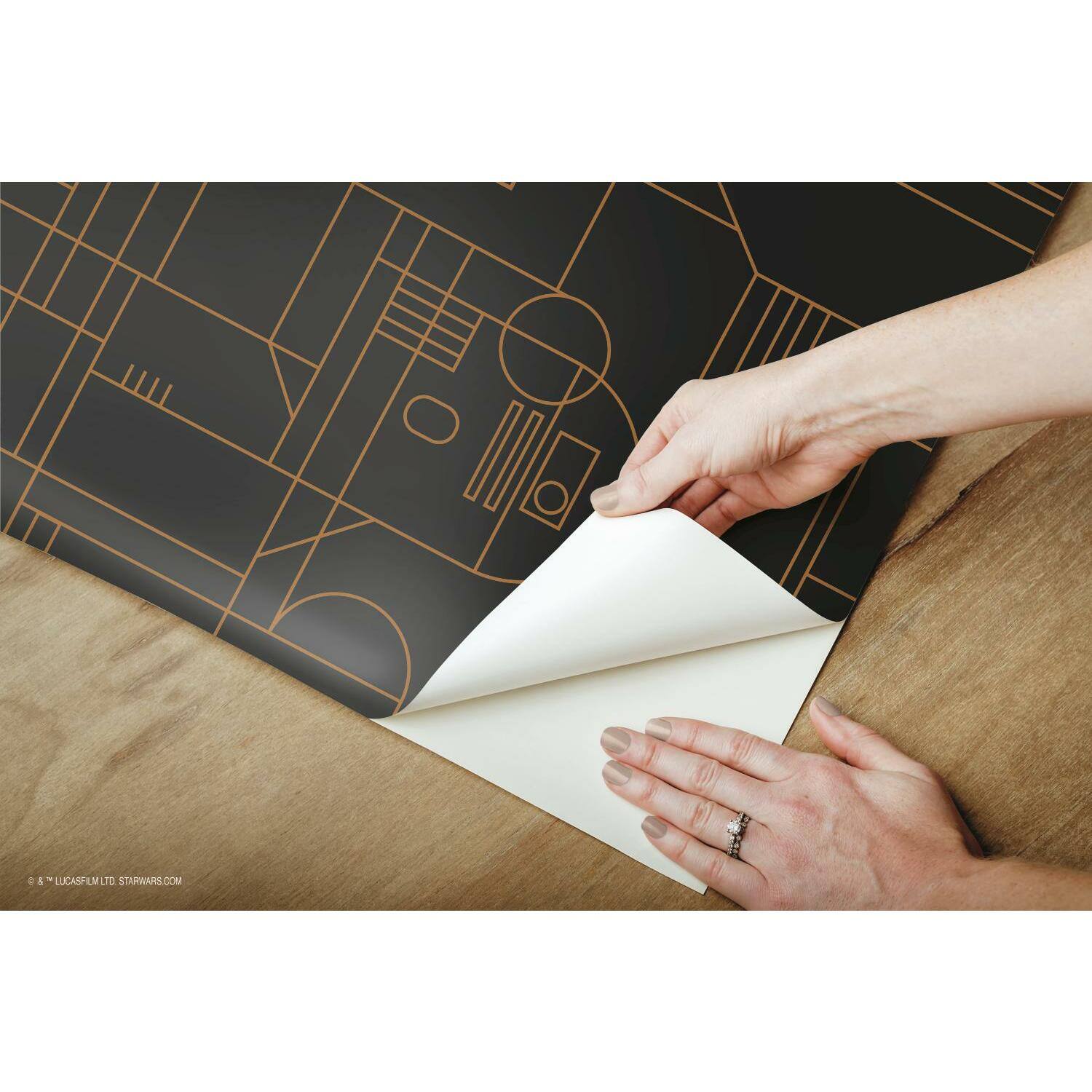 RoomMates Star Wars R2D2 Geometric Peel &#x26; Stick Wallpaper