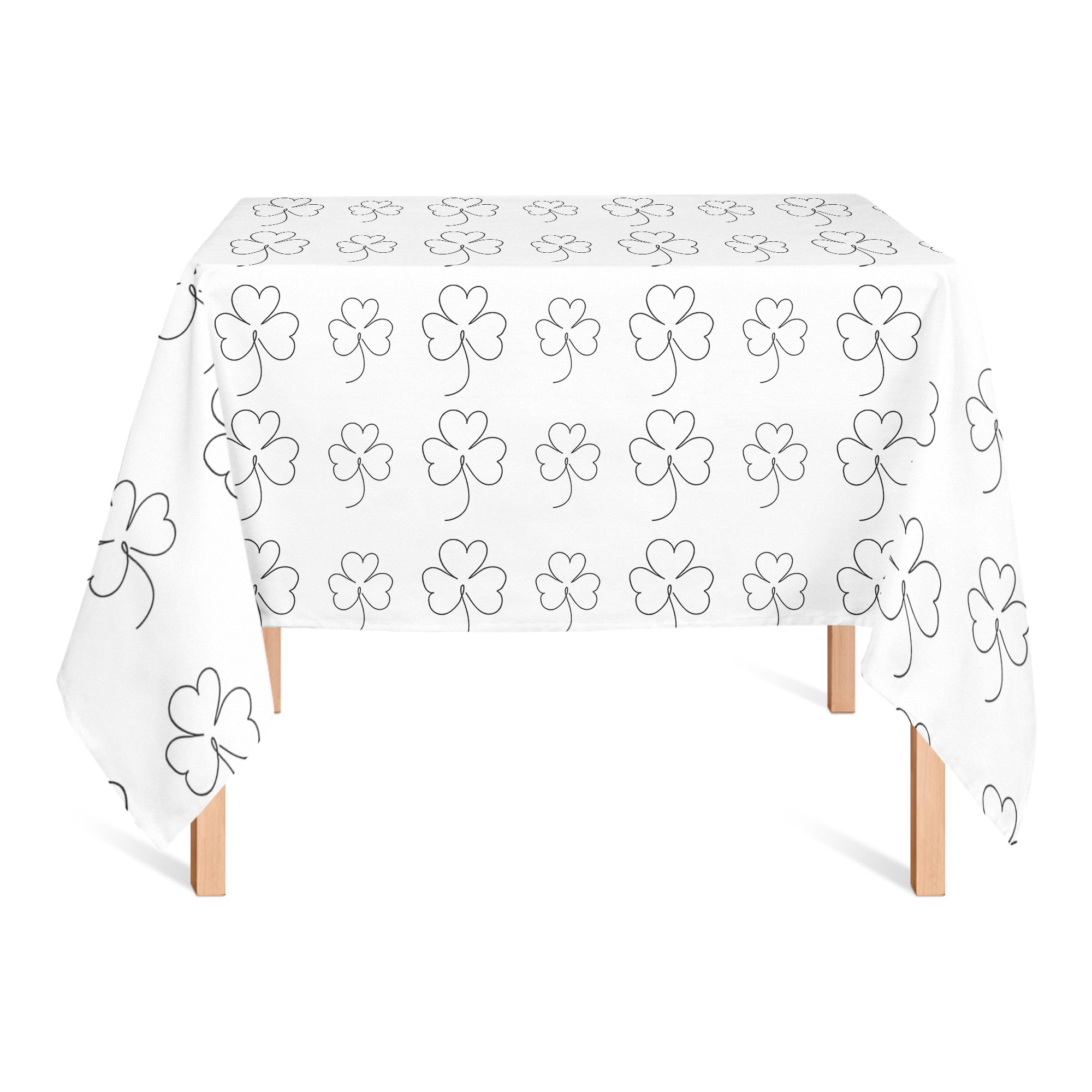 Simple Clover Pattern 58" x 58" Tablecloth