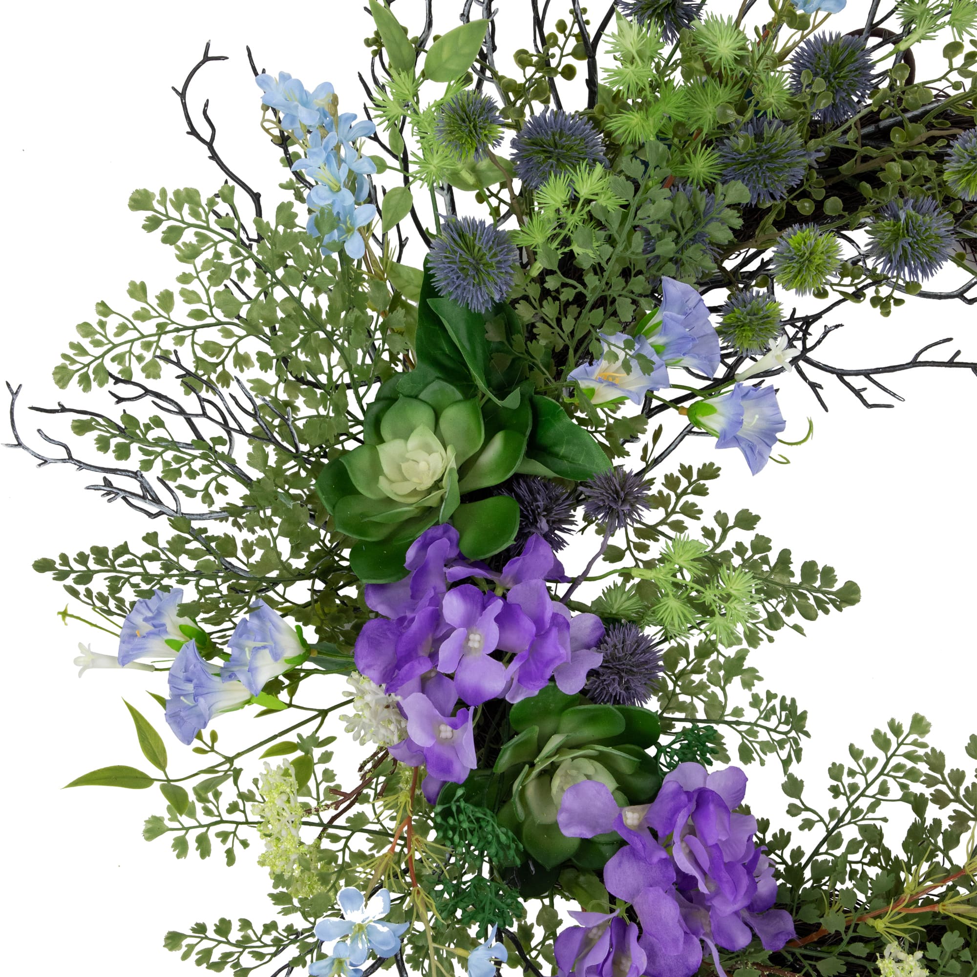 24" Mixed Wild Flowers & Twig Wreath