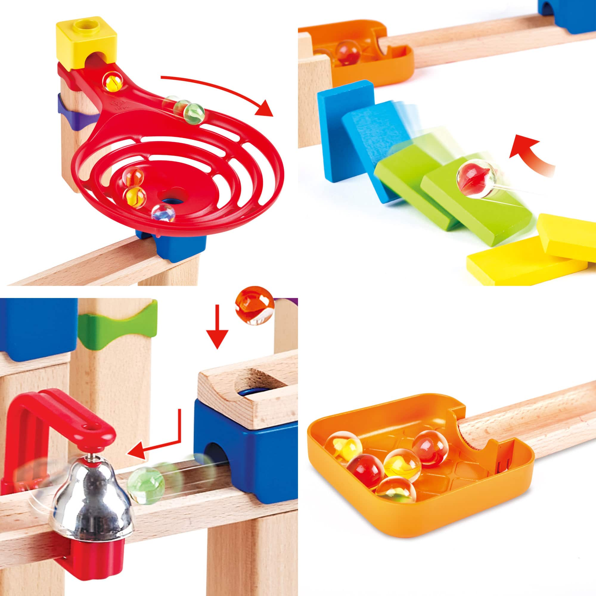 Hape Marble Run Crazy Rollers Racetrack DIY Wood Building Racetrack