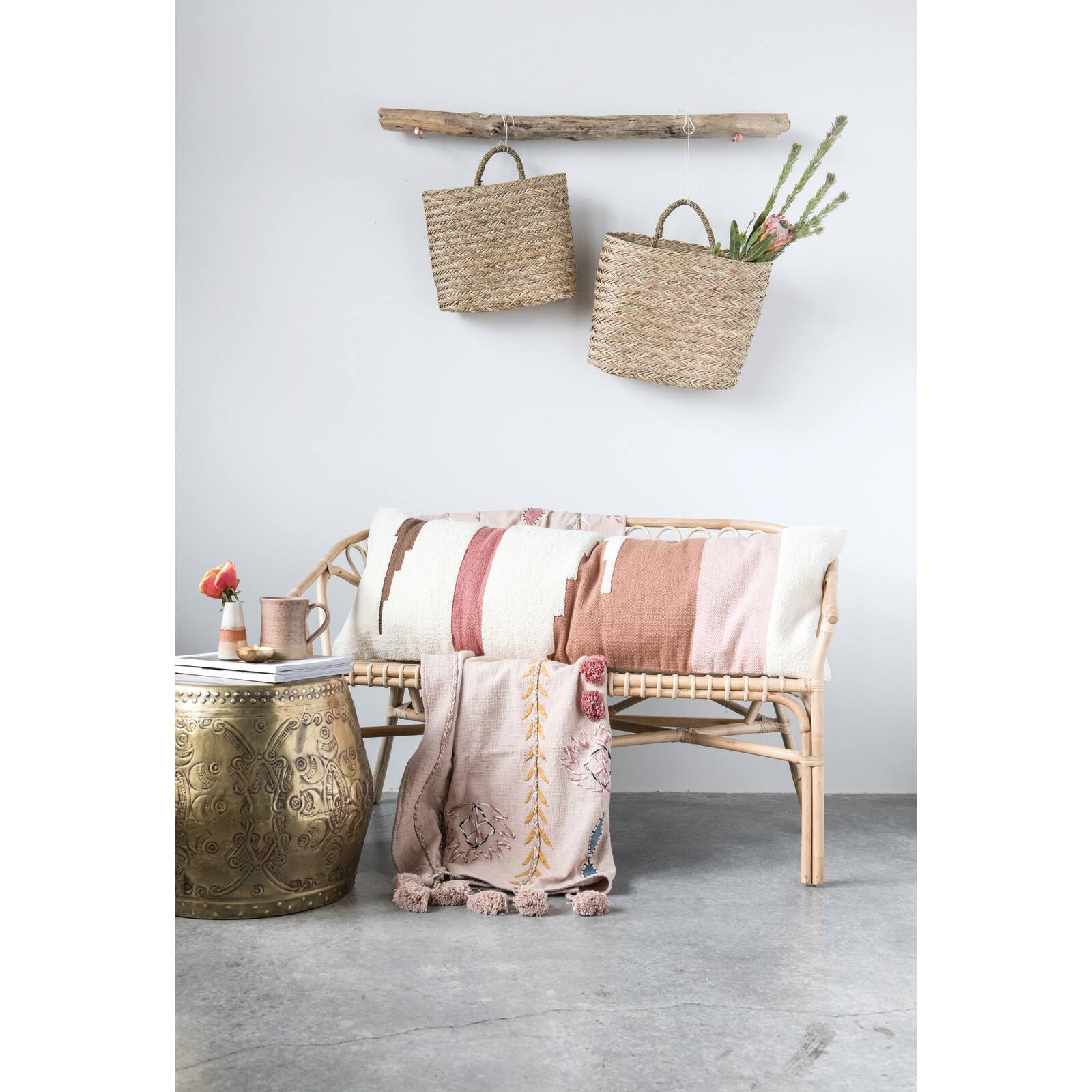 Hello Honey&#xAE; Multicolor Kilim Handwoven Cotton Lumbar Pillow