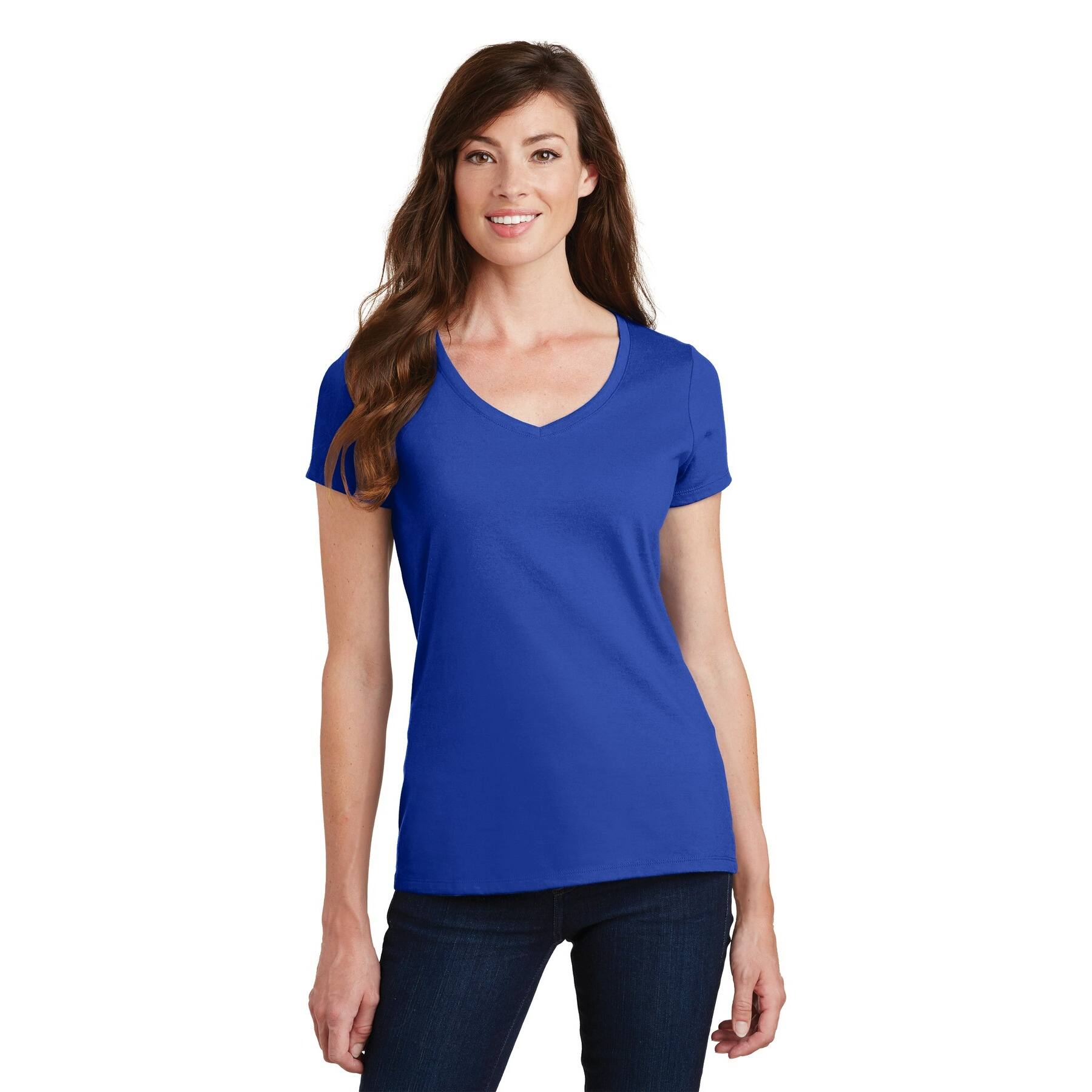 Port &#x26; Company&#xAE; Fan Favorite&#x2122; Ladies V-Neck T-Shirt