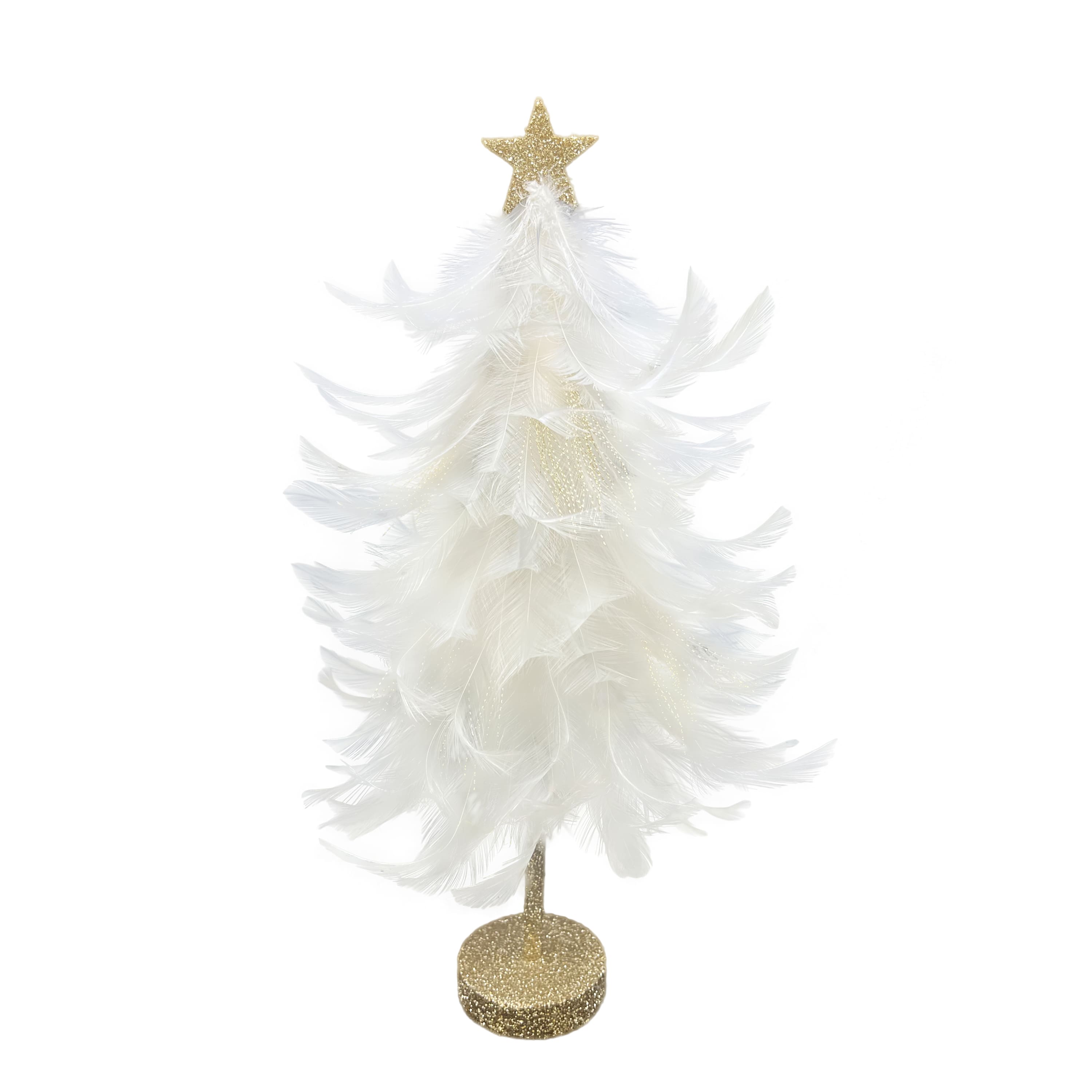 Assorted 10&#x22; Feather Leaf Tabletop Christmas Tree by Ashland&#xAE;, 1pc.