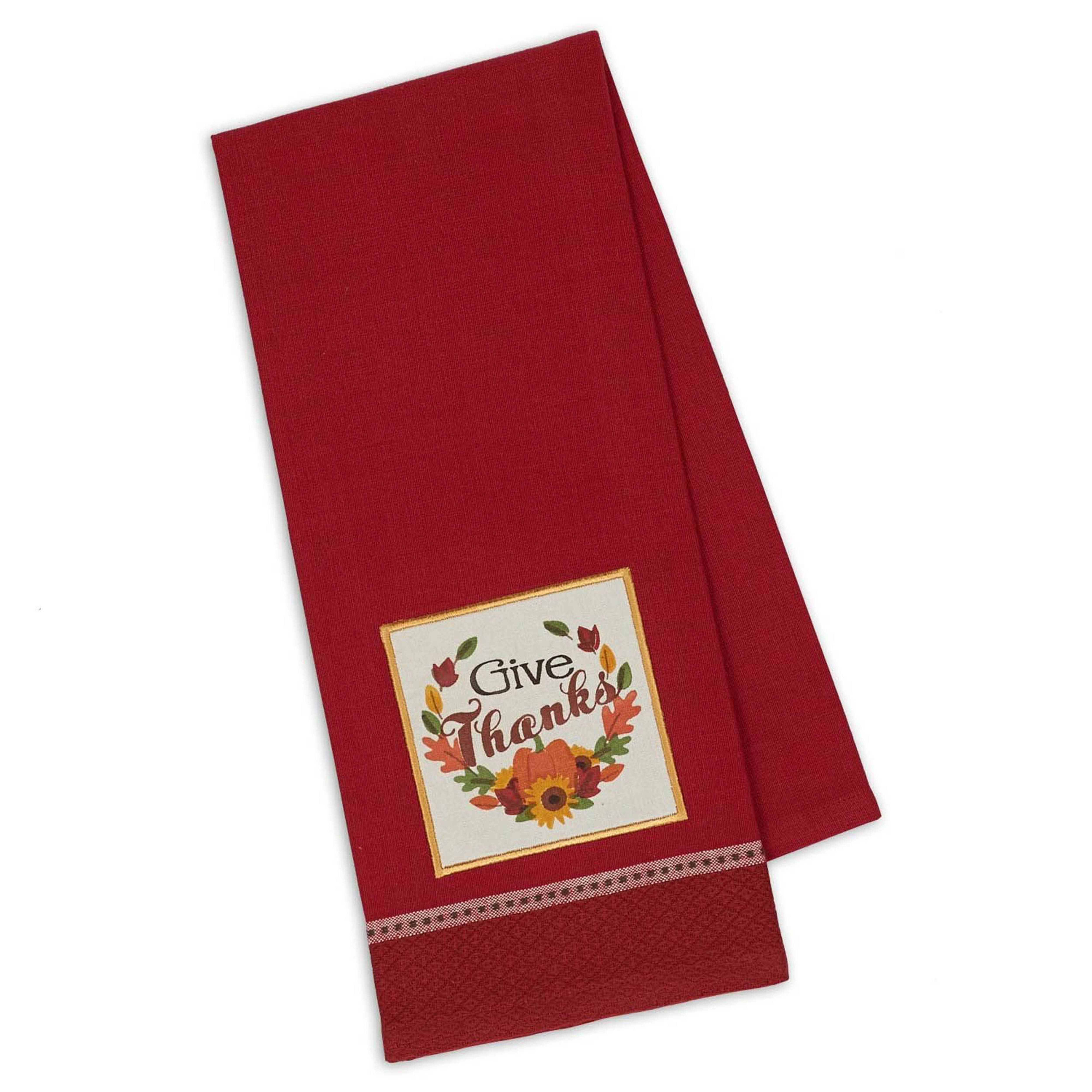 DII&#xAE; Assorted Country Pumpkin Embroidered Dishtowel Set