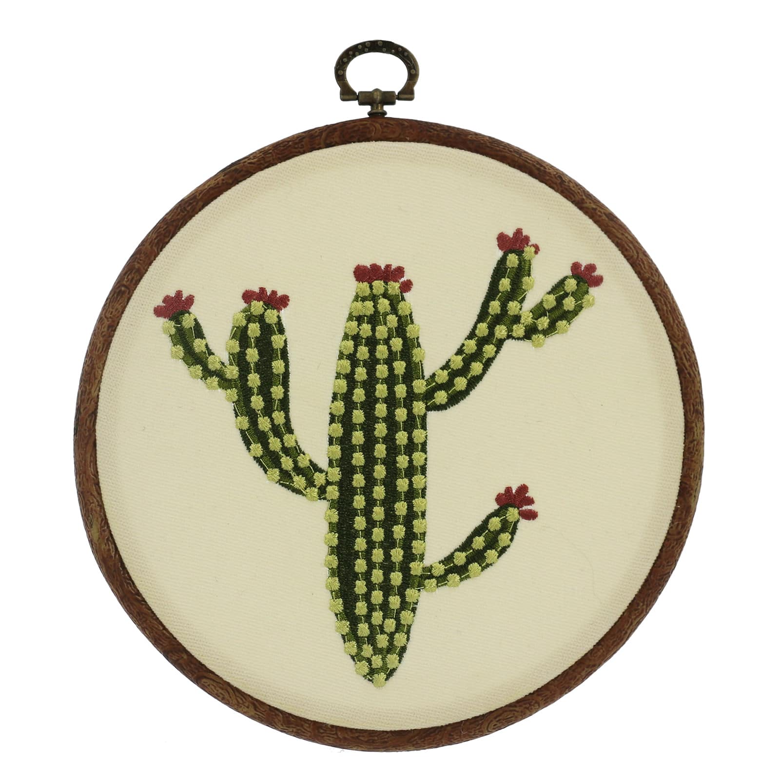 Cactus Embroidery Hoop Wall D&#xE9;cor by Ashland&#xAE;