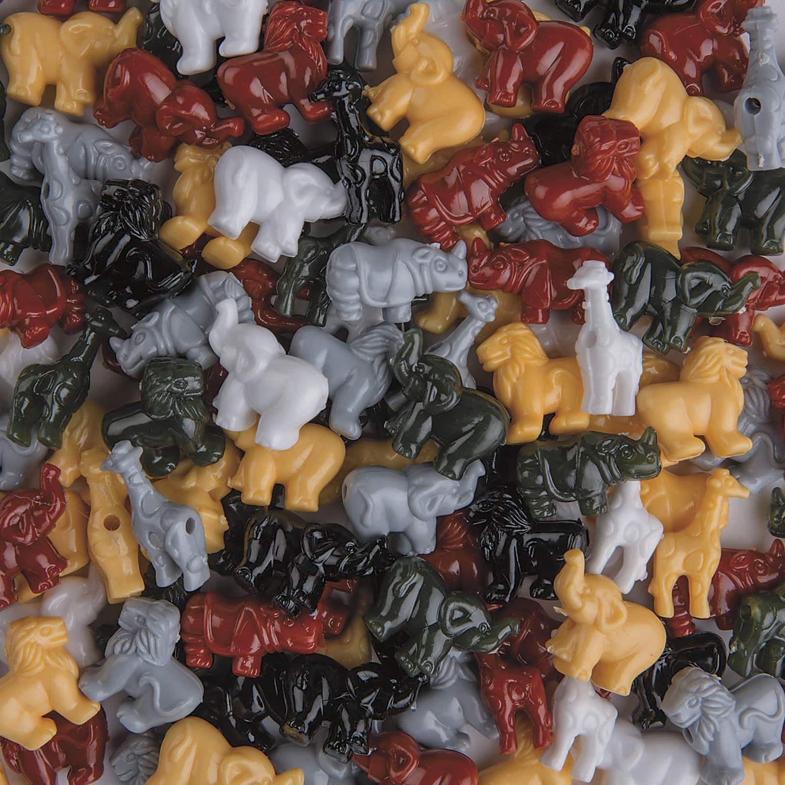 S&S® Worldwide Plastic Safari Animal Beads, 20mm
