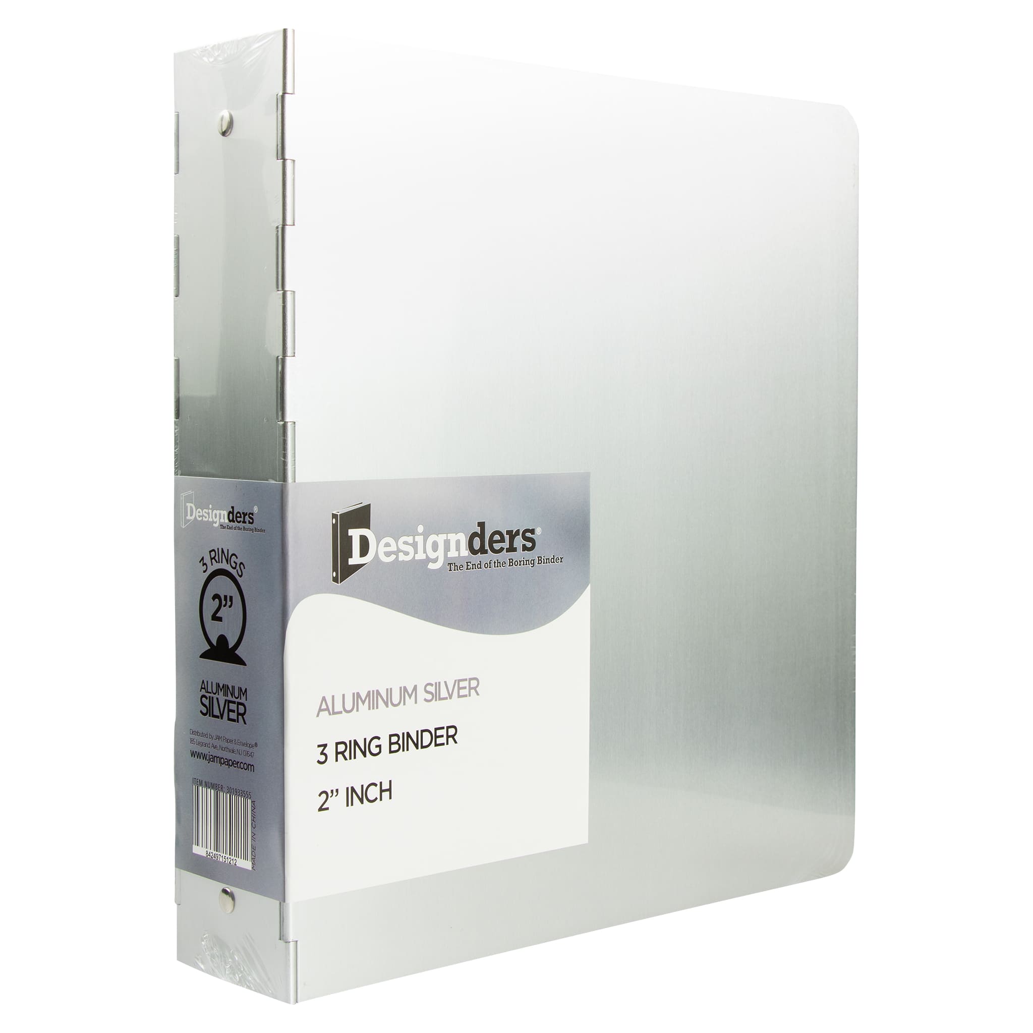 JAM Paper 2" Silver Aluminum 3-Ring Binder