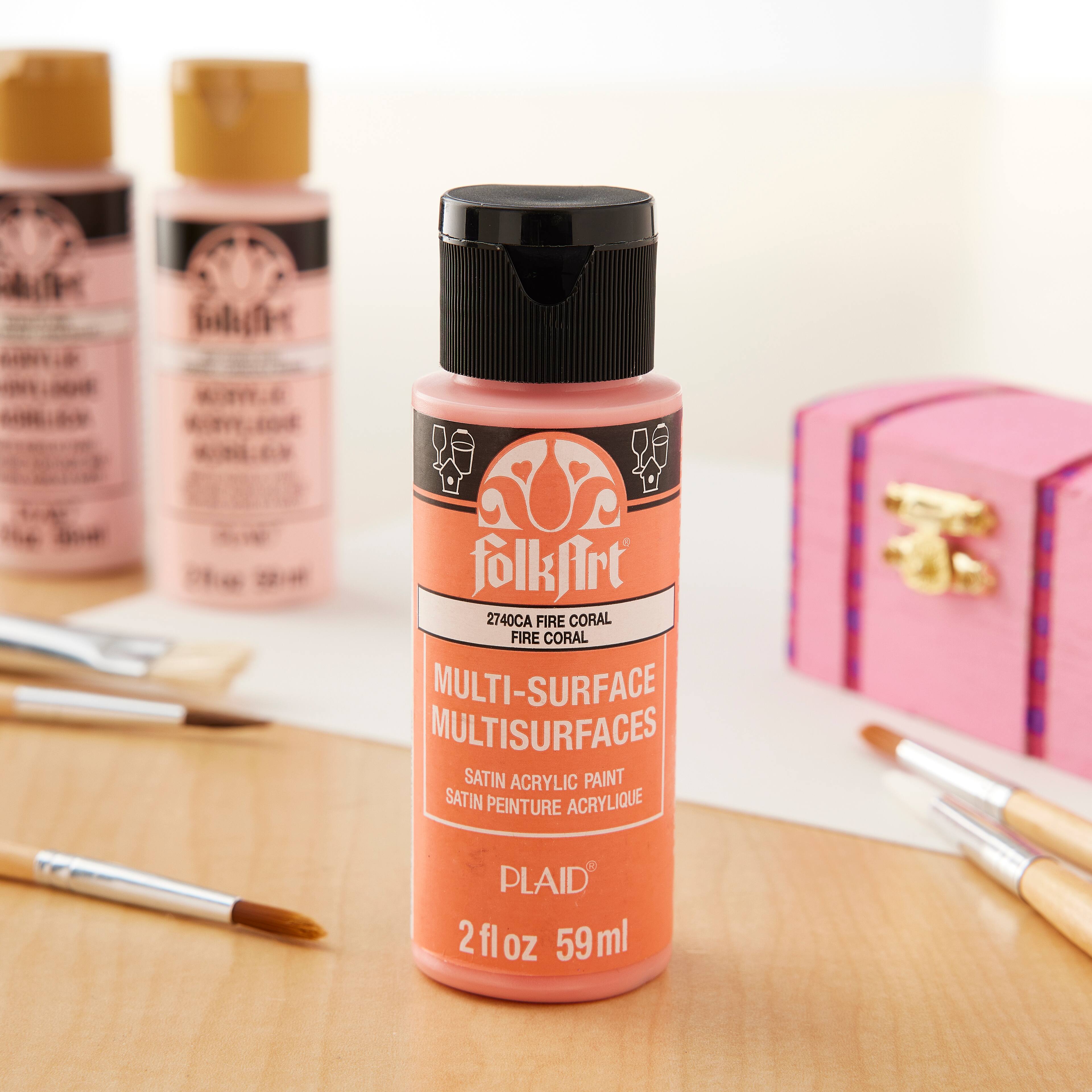 12 Pack: FolkArt® Multi-Surface Satin Acrylic Paint, 2oz.