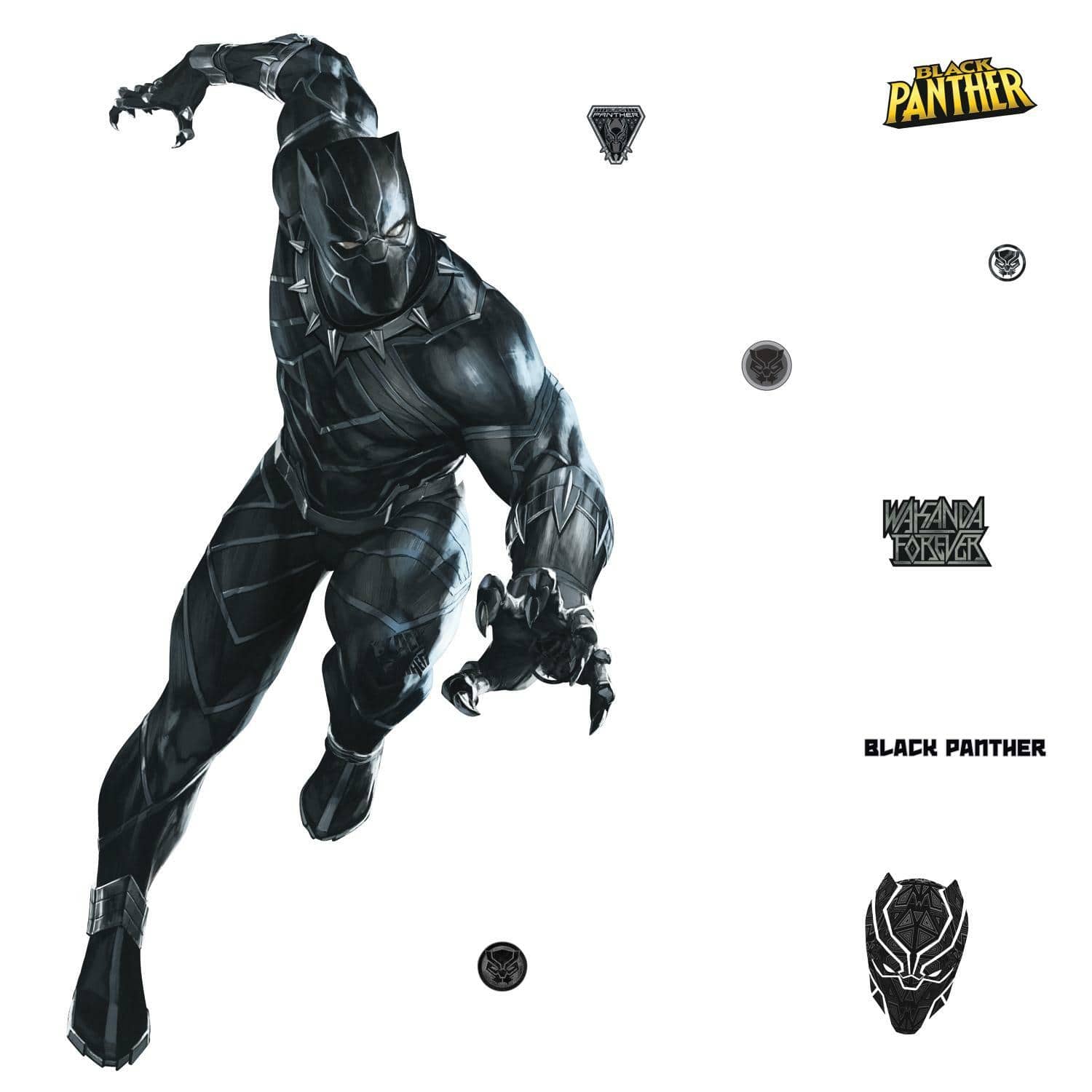 RoomMates Black Panther Peel &#x26; Stick Giant Wall Decals
