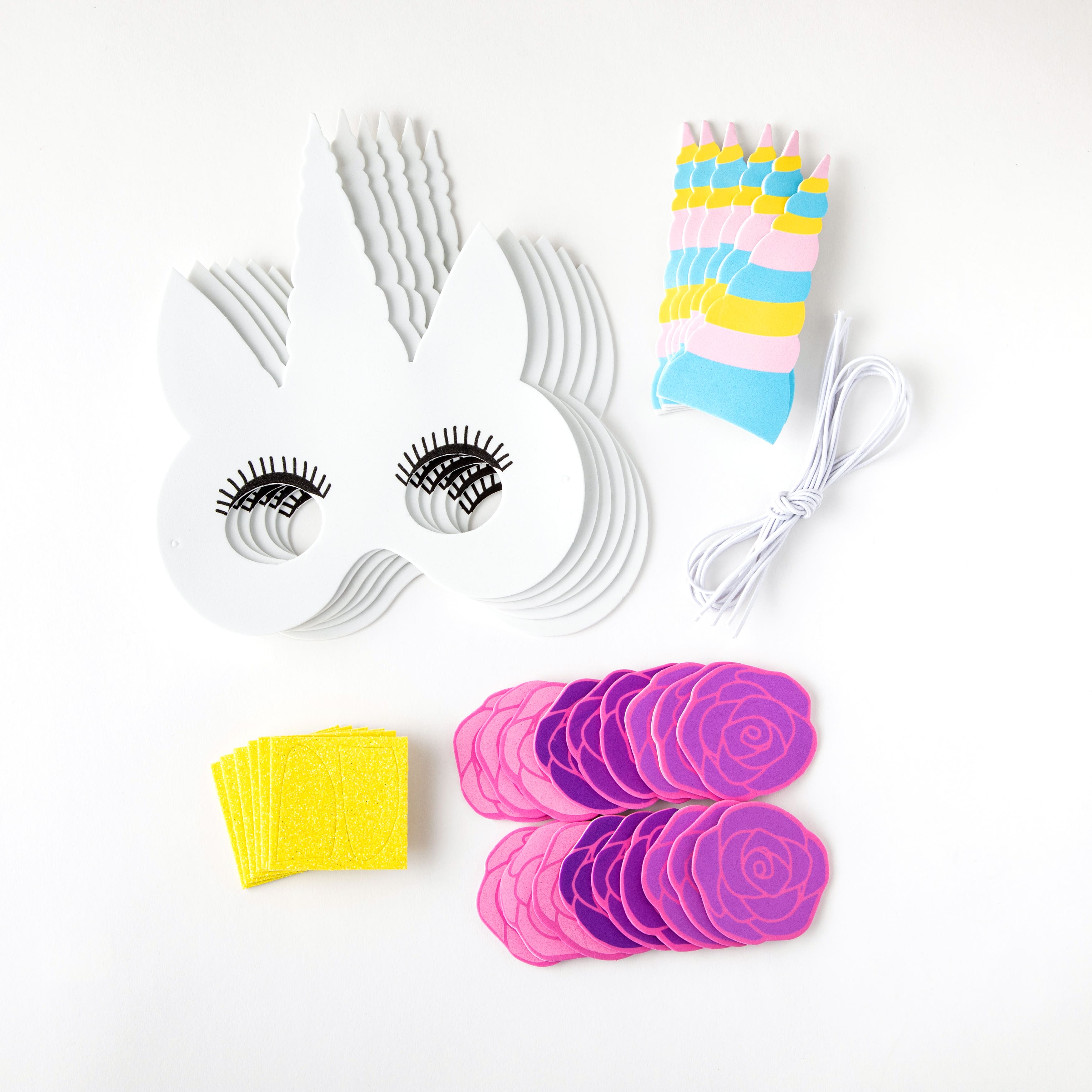 12 Pack: Unicorn Foam Mask Kit by Creatology&#xAE;