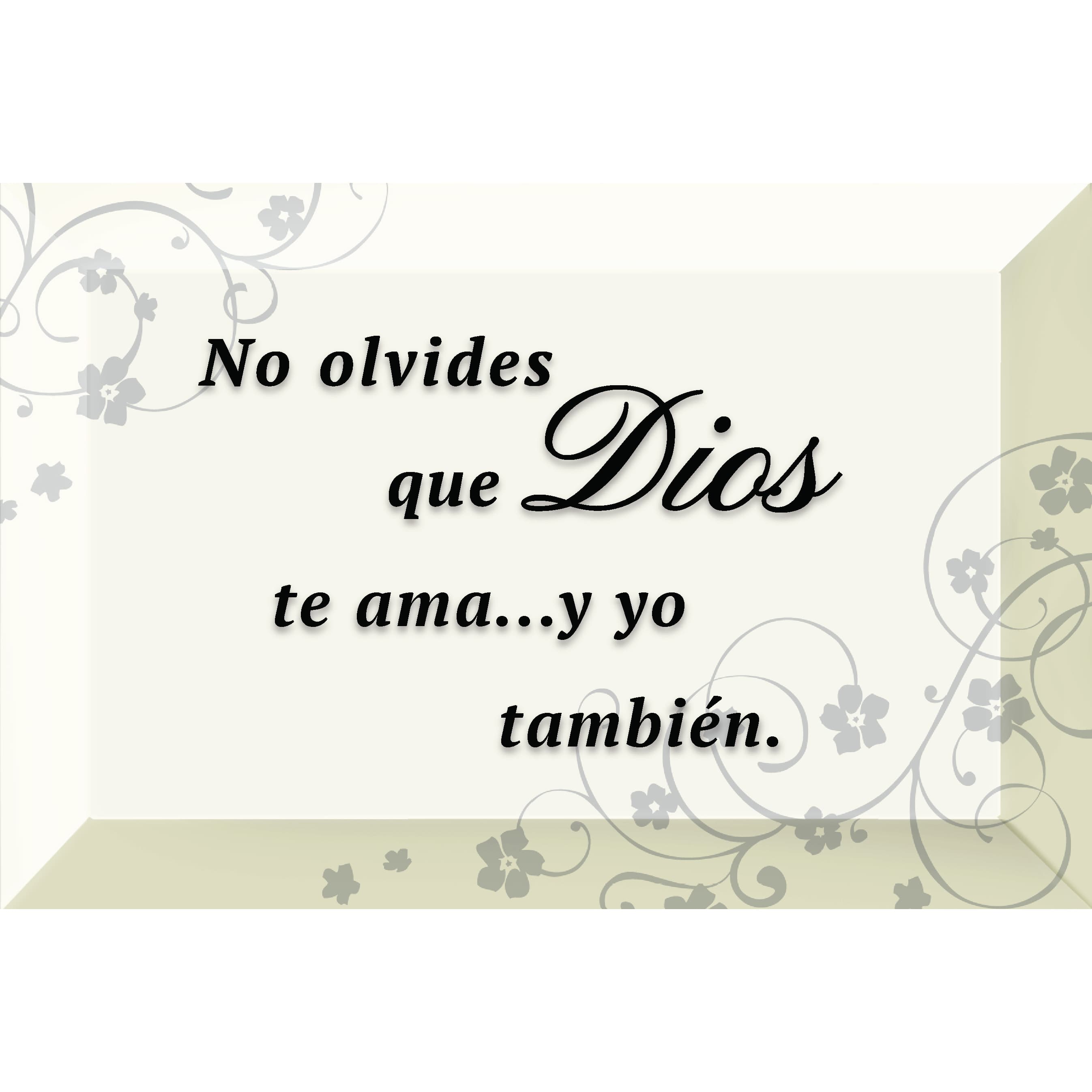 No Olvides Que Dios Te Ama: Don't Forget Glass Plaque with Easel By Dexsa | Michaels®