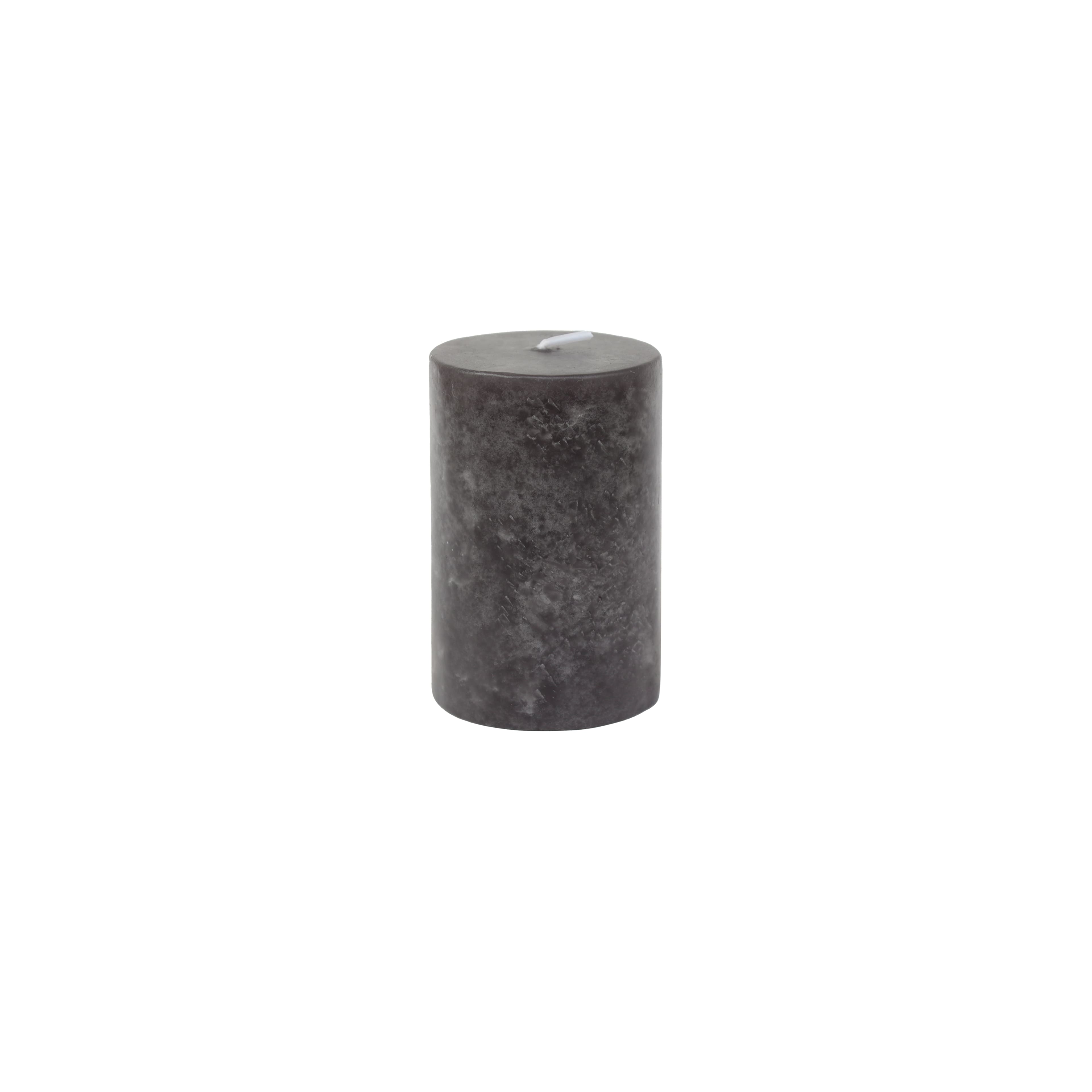 Basic Elements&#x2122; 2&#x22; x 3&#x22; Linen Scented Dark Gray Mottled Pillar Candle by Ashland&#xAE;