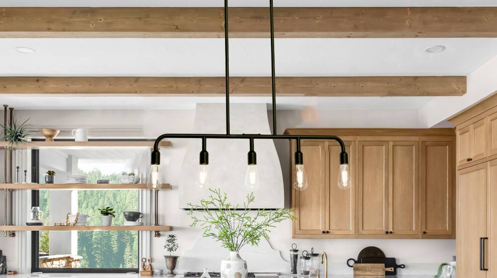 Hello Honey® Robert Stevenson Lighting Benson Exposed Bulb Metal 5-Light Linear Chandelier