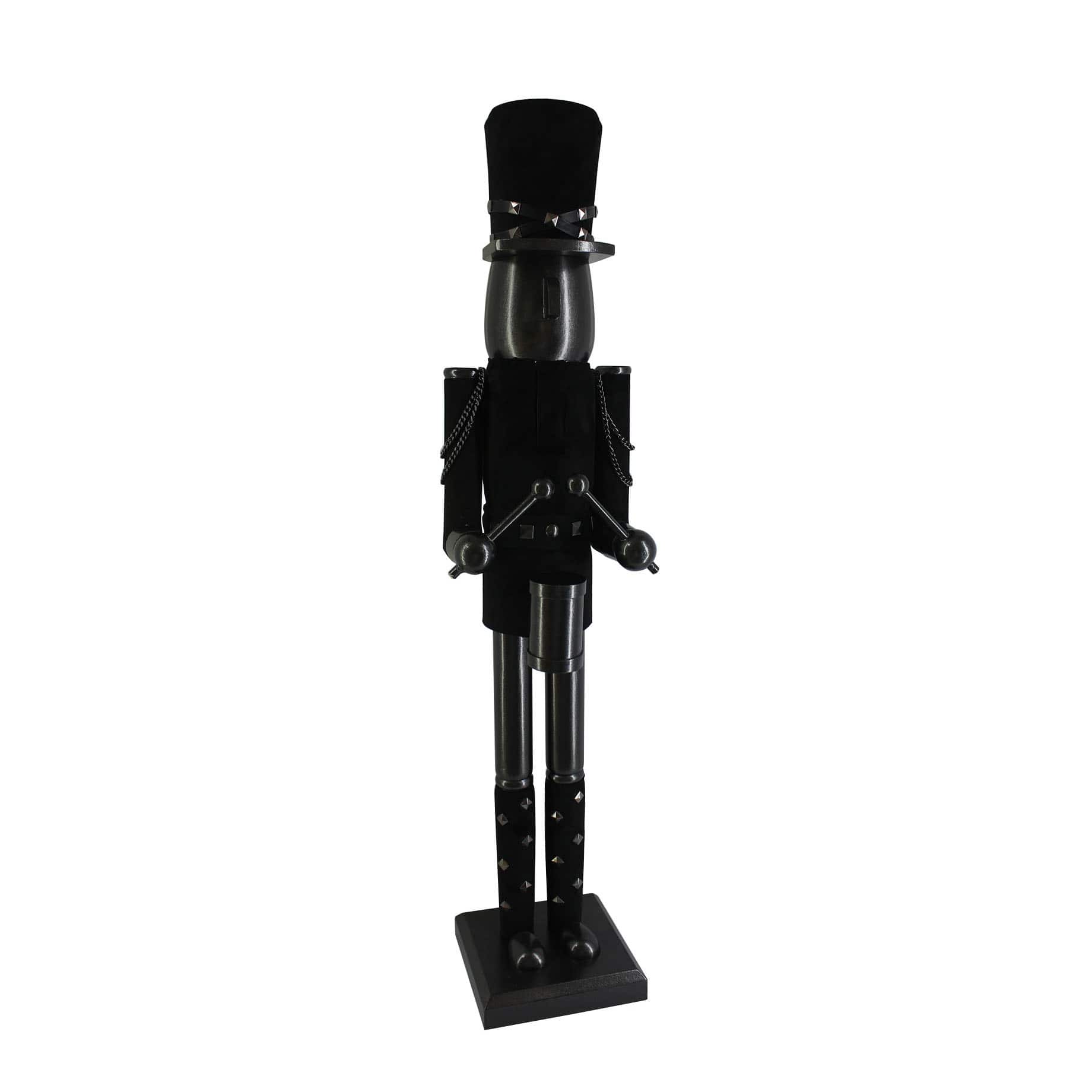 32&#x22; Black Nutcracker with Drum by Ashland&#xAE;