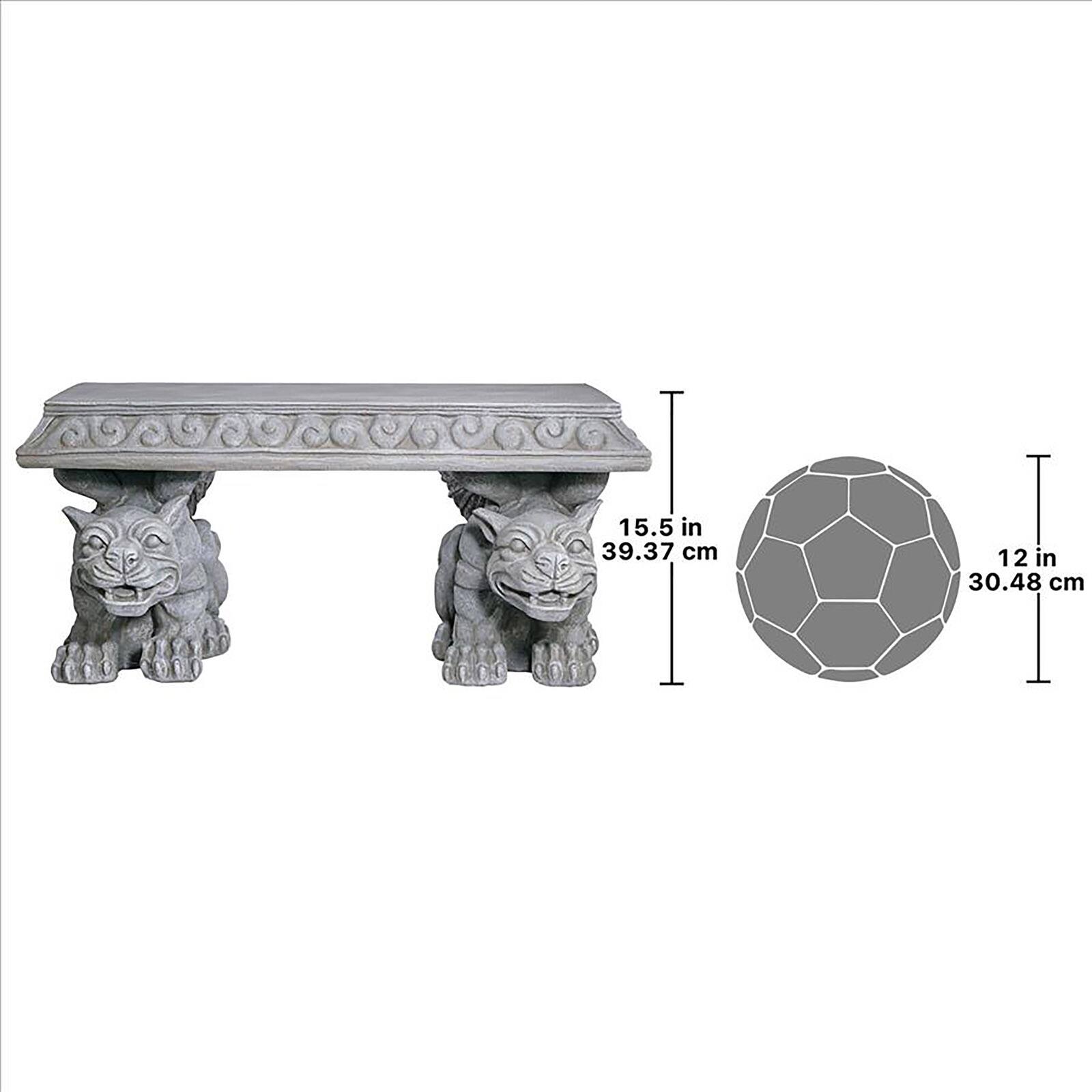 Design Toscano Blair Castle Sculptural Gargoyle Bench