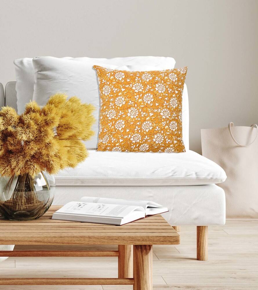 Hello Honey&#xAE; Yellow Floral Paisley Pillow Cover