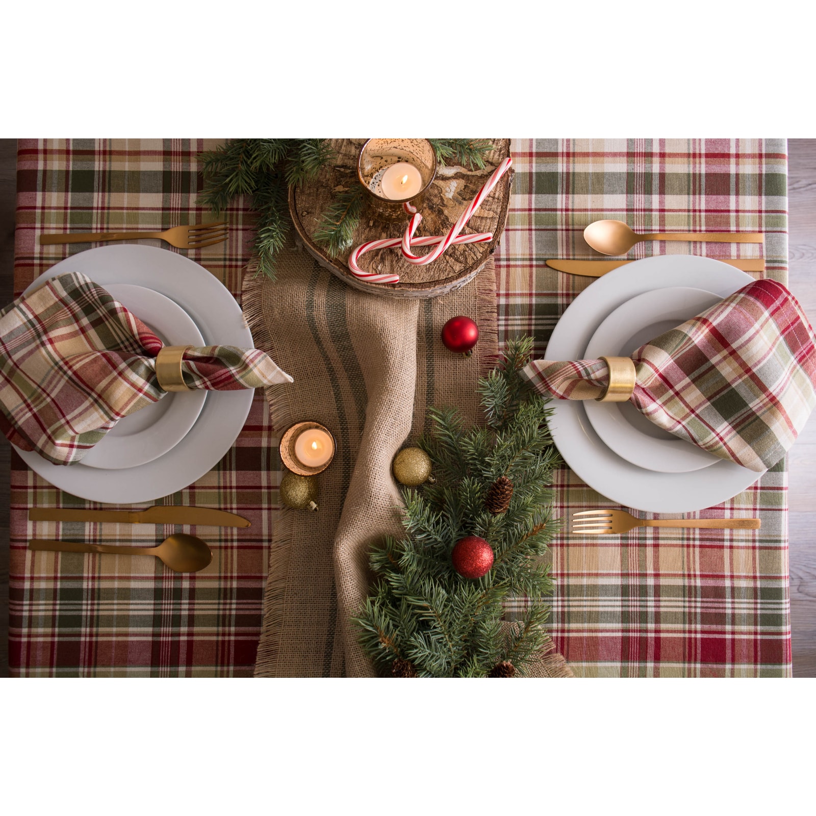 DII® Give Thanks Plaid Napkins, 6ct.