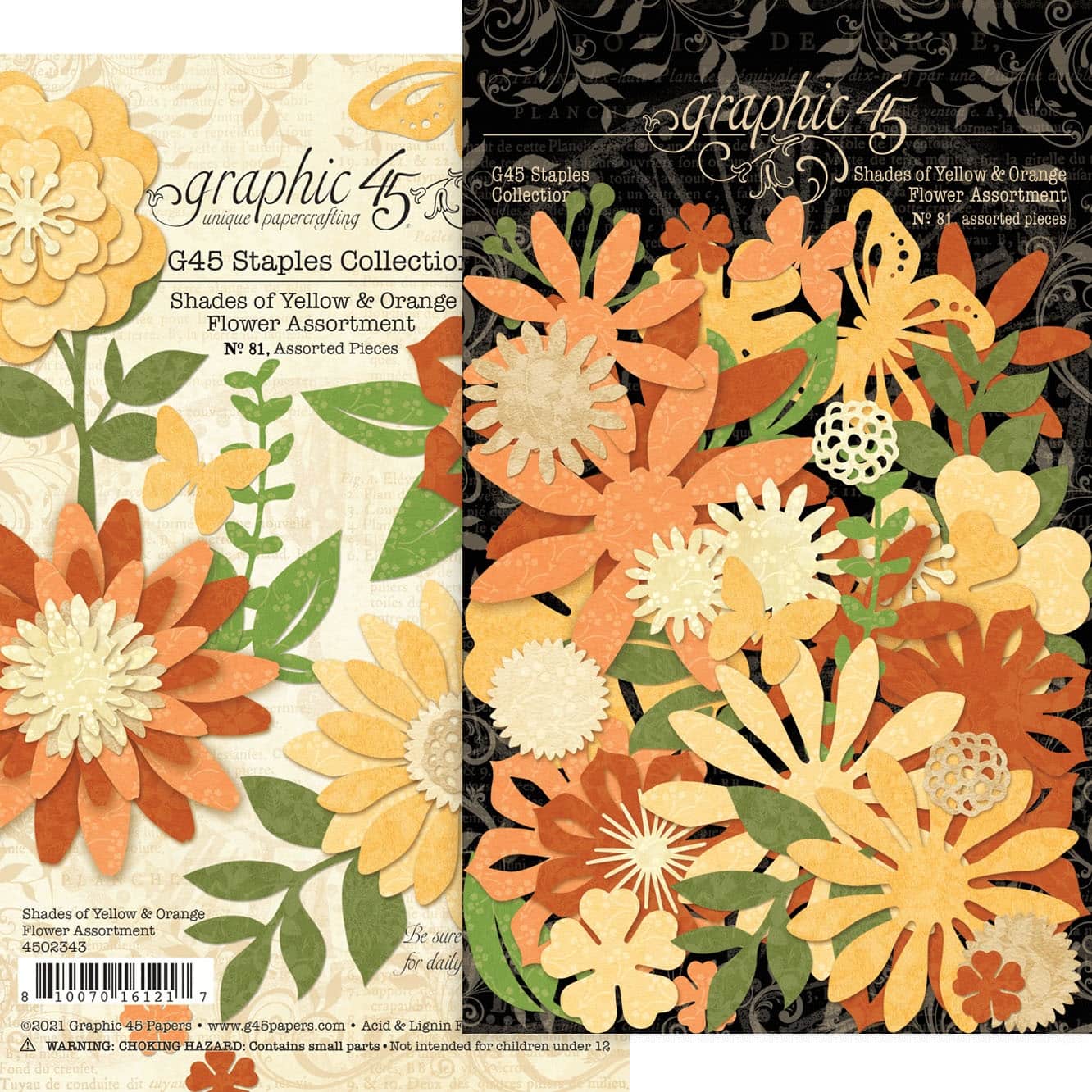 Graphic 45® Staples Die Cut Paper Flower Assortment