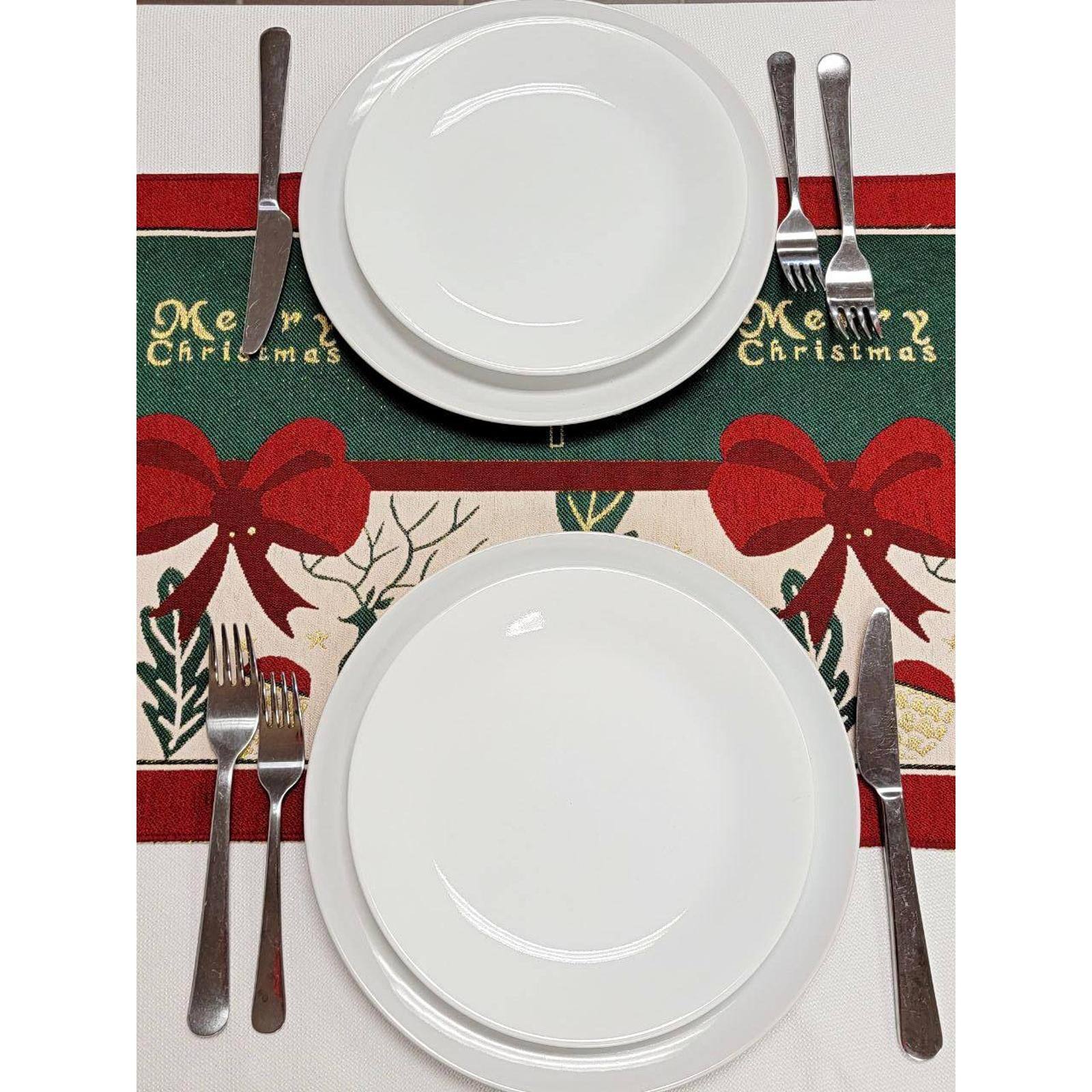 Wizardi 13.75&#x22; x 71&#x22; Festive Holiday Tree Christmas Table Runner