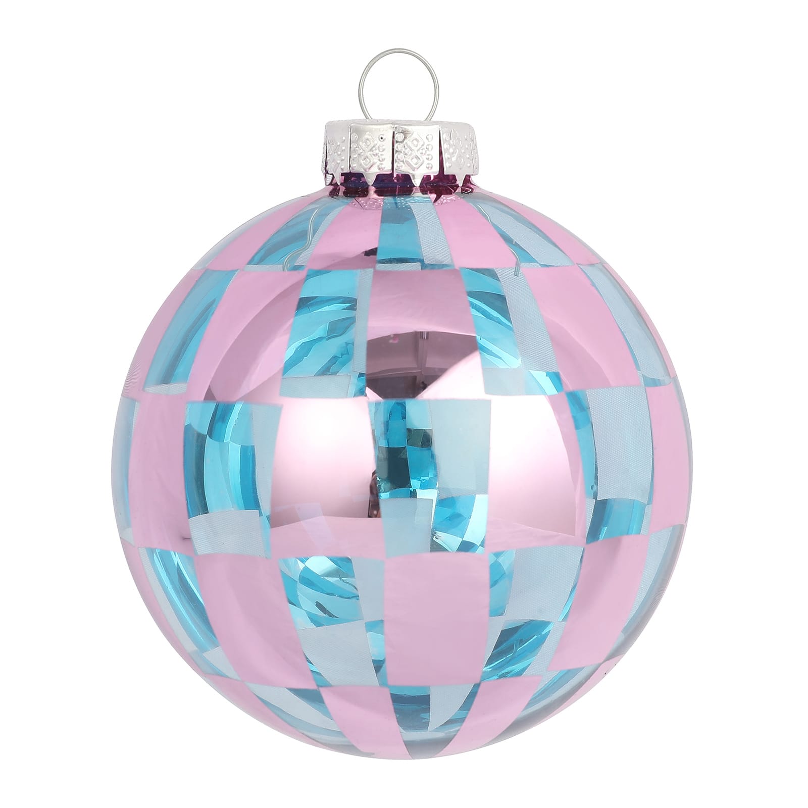 Assorted 3&#x22; Plaid Glass Ball Ornament by Ashland&#xAE;, 1pc.