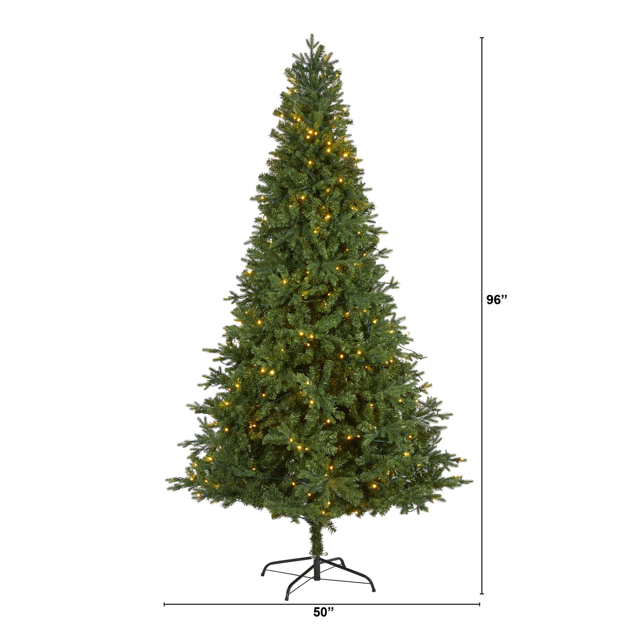 8ft. Pre-Lit Vermont Fir Artificial Christmas Tree with Clear LED Lights