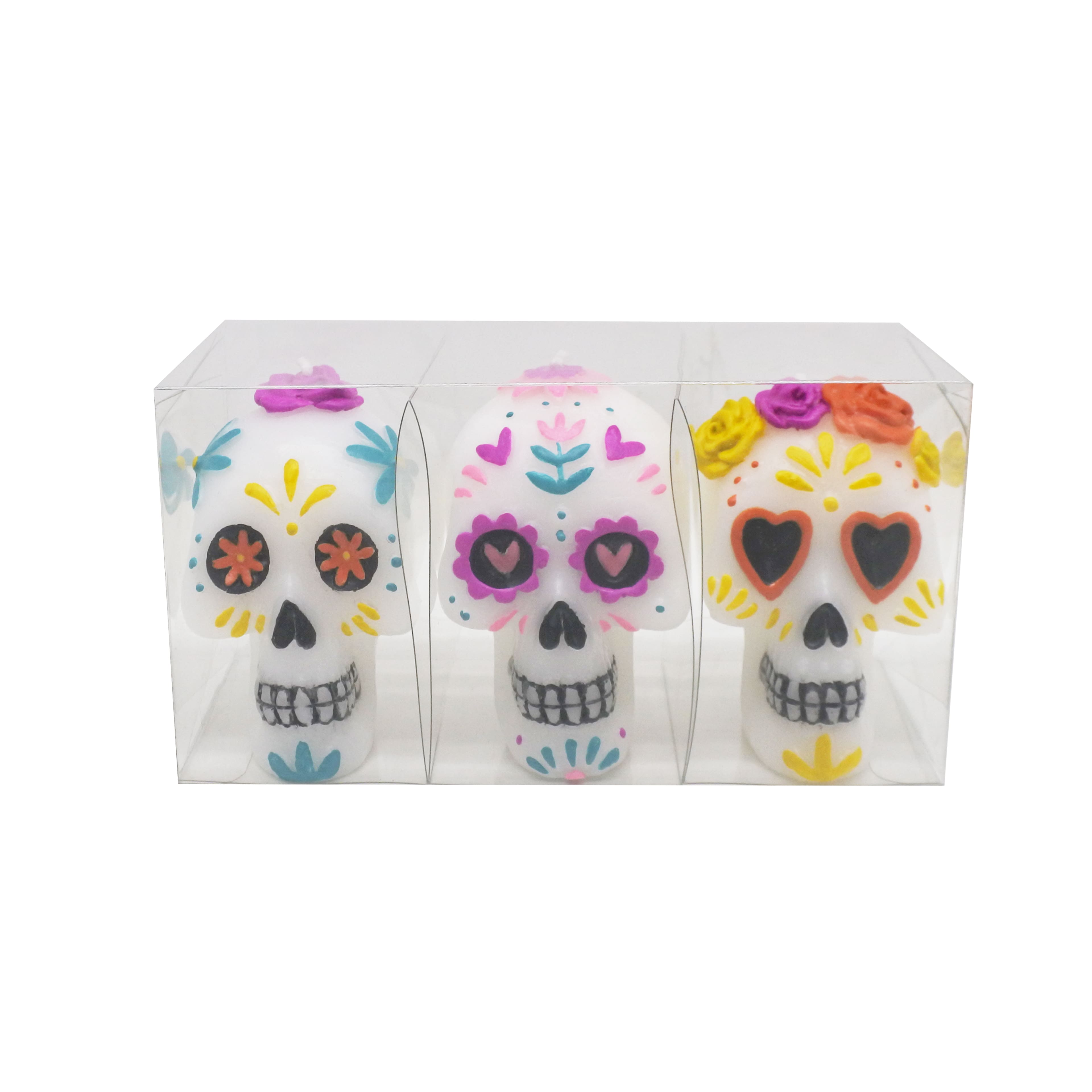 2.5" Day of the Dead Sugar Skull Shaped Candles, 3ct. by Ashland®