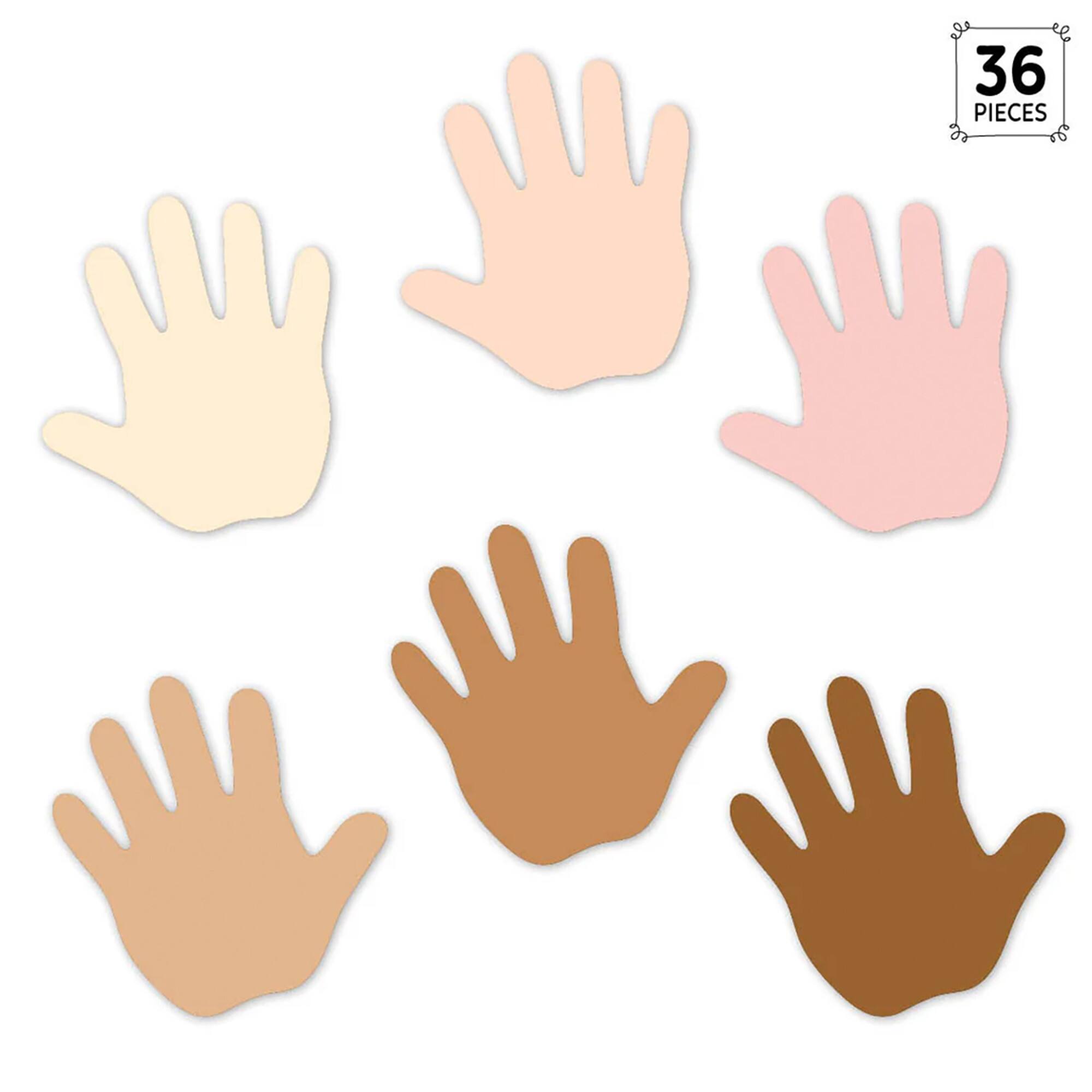Creative Teaching Press® 6" Multicultural Hands Designer Cut-Outs, 3 Packs of 36