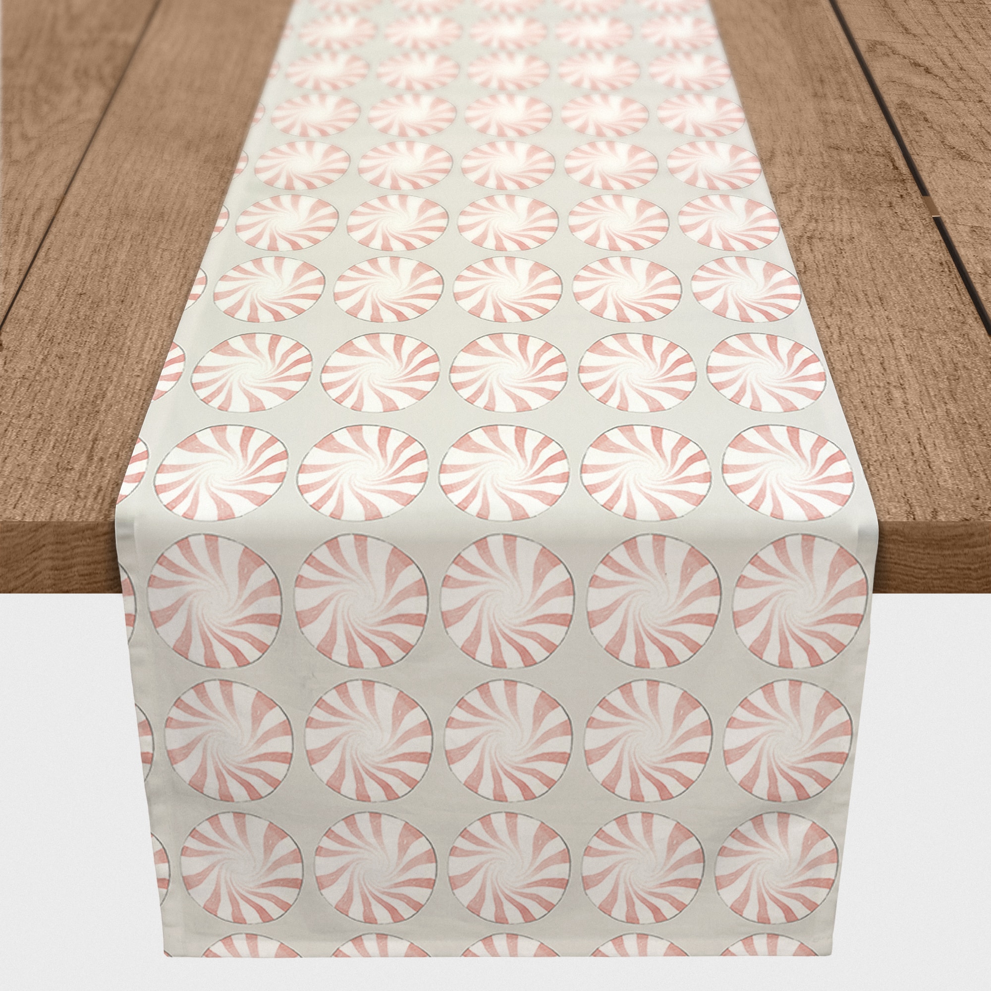 Peppermint Candy 16x90 Poly Twill Table Runner