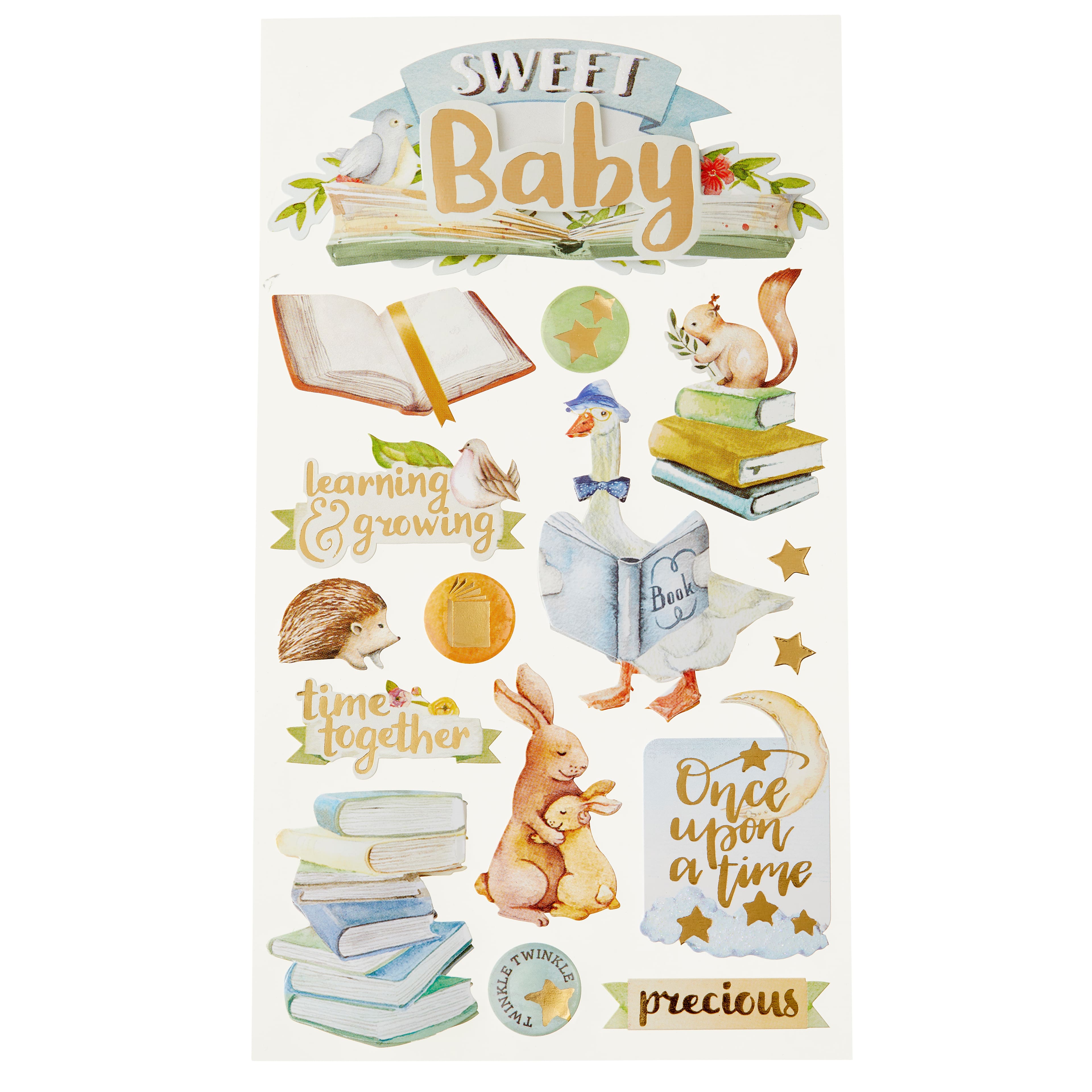 12 Pack: Baby Watercolor Dimensional Stickers by Recollections&#x2122;