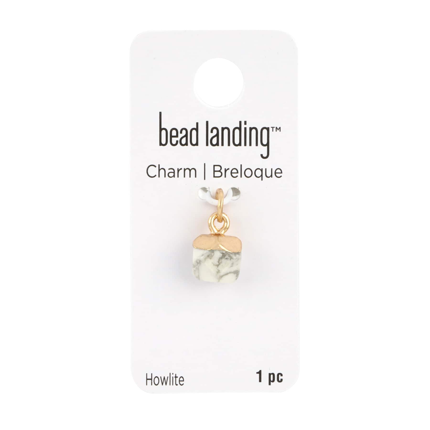 Natural Stone Faceted Ball Charm by Bead Landing&#x2122;