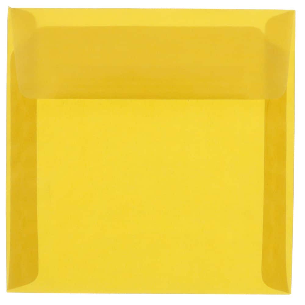 JAM Paper 6" x 6" Translucent Vellum Invitation Envelopes, 25ct.