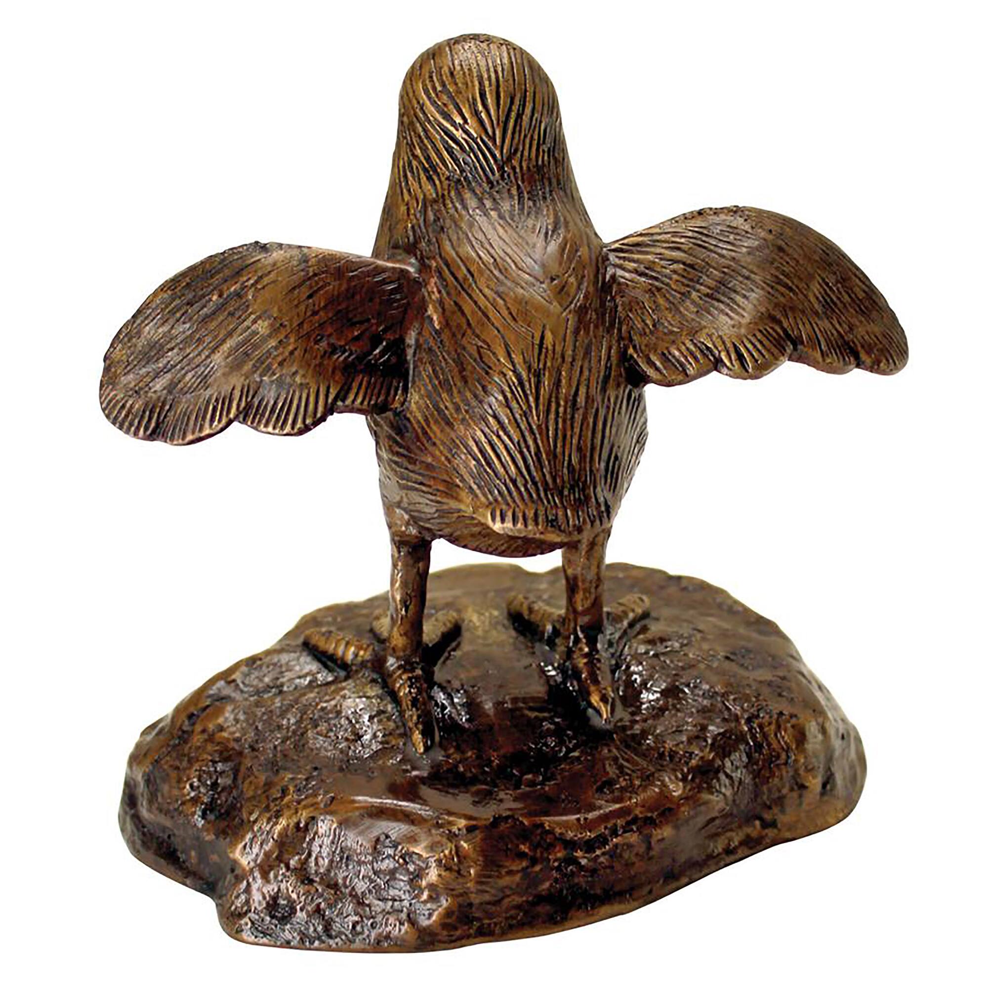 Design Toscano 6&#x22; Single Baby California Quail Solid Cast Bronze Garden Statue