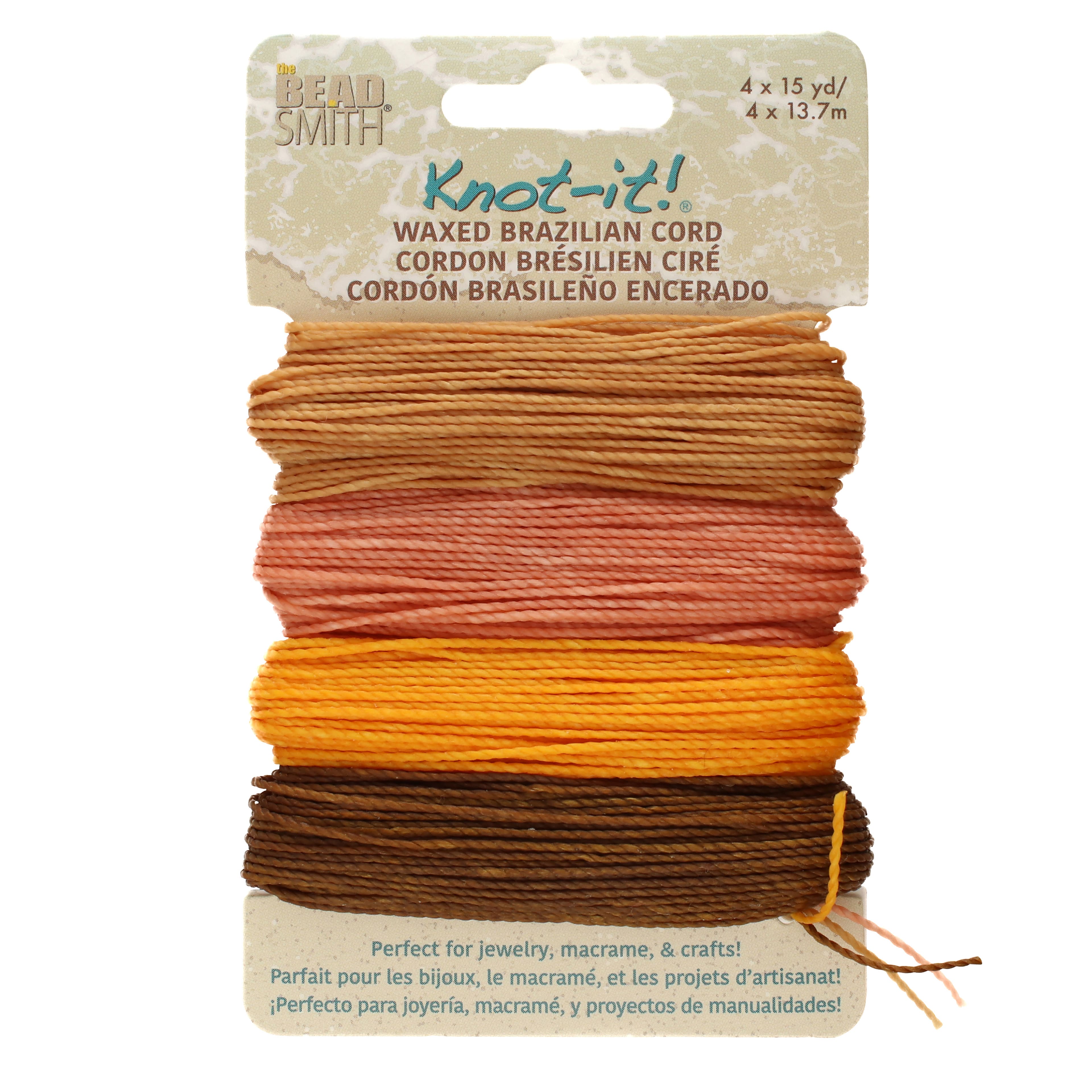 Beadsmith&#xAE; Knot-it!&#x2122; Pumpkin Spice Waxed Brazilian Cord
