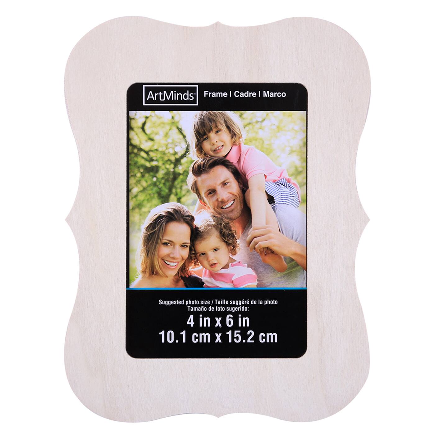 24 Pack Wooden 4" x 6" Unfinished Frame by ArtMinds® Michaels