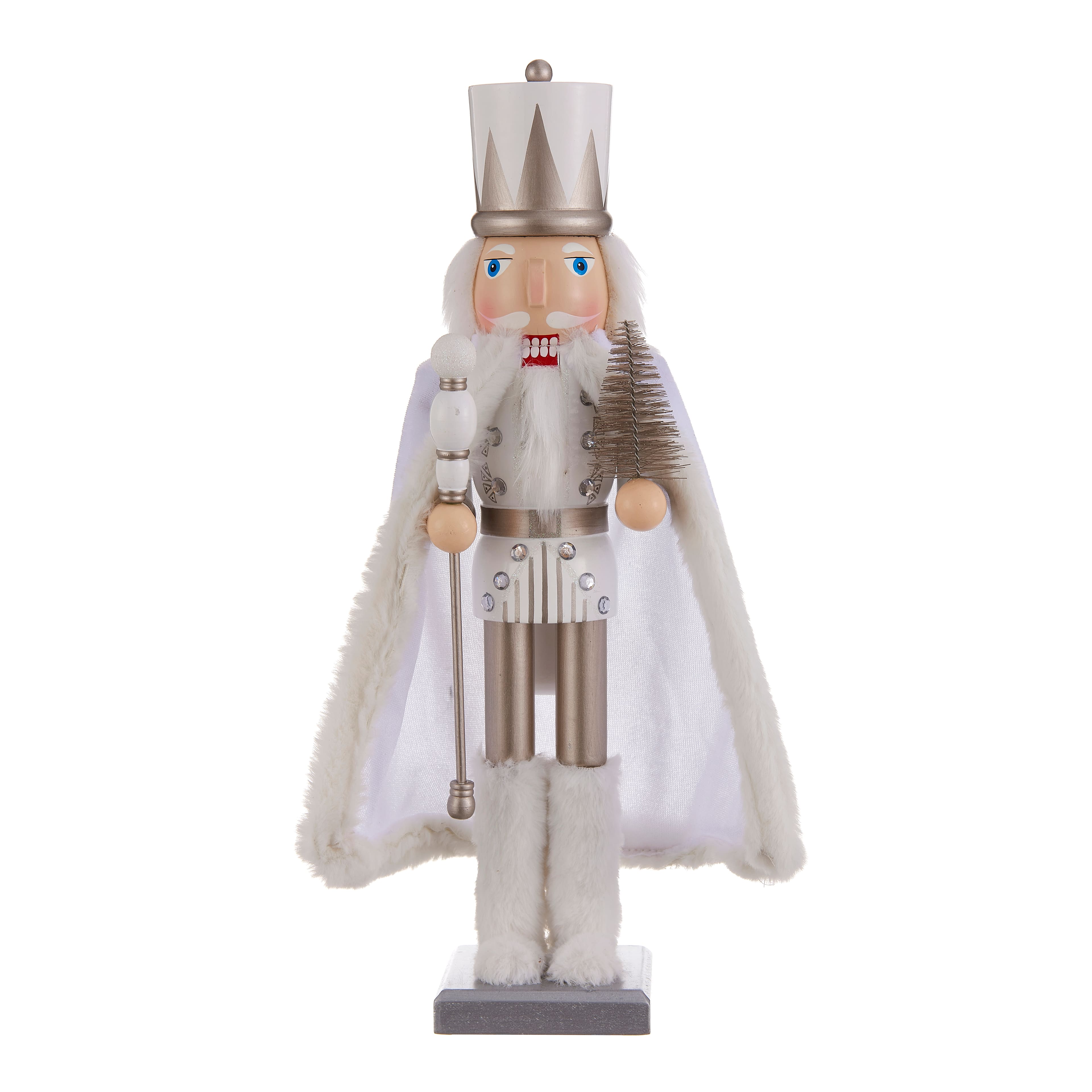 16&#x22; White &#x26; Silver Nutcracker King by Ashland&#xAE;