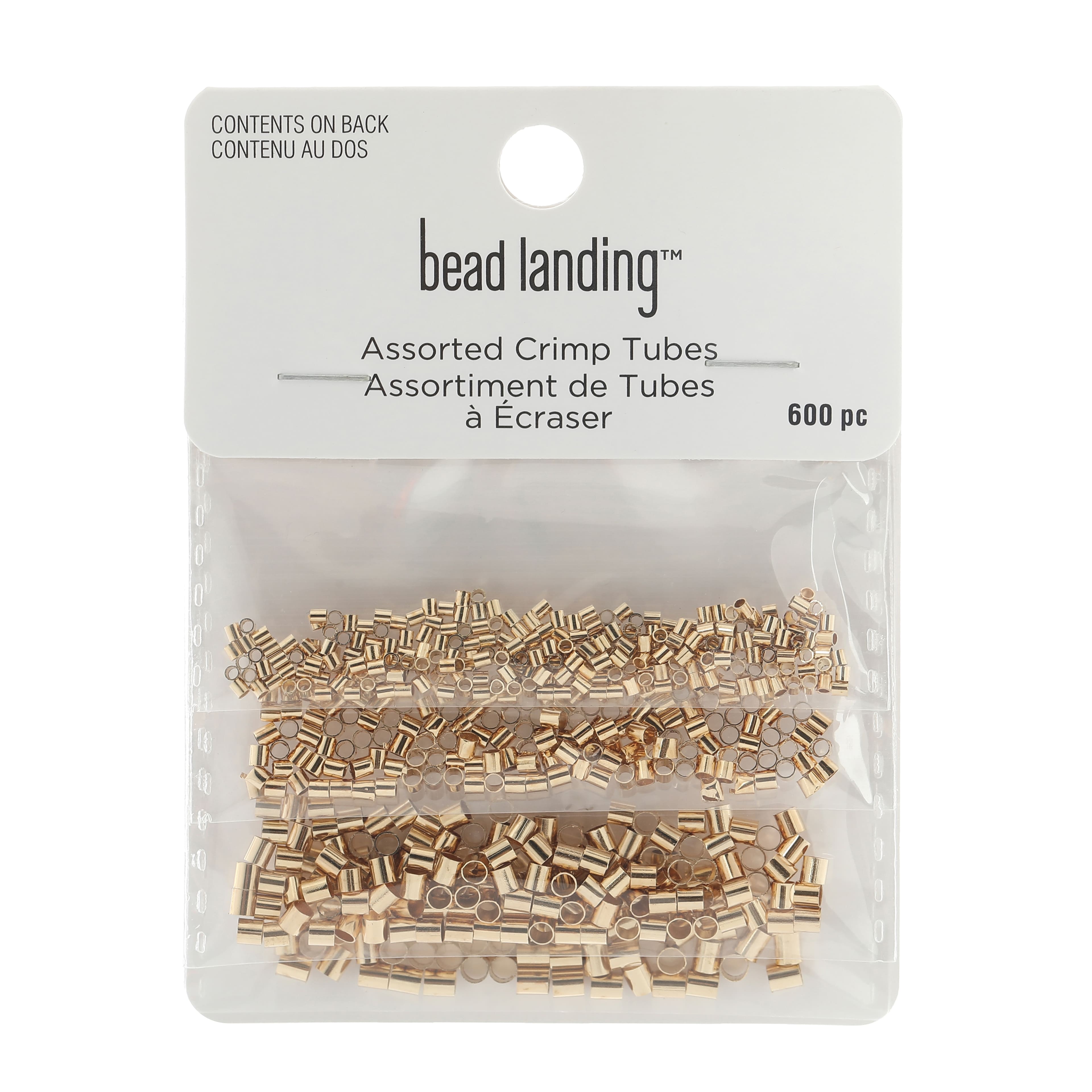 12 Packs: 600 ct. (7,200 total) Assorted Metal Crimp Tubes by Bead Landing&#x2122;