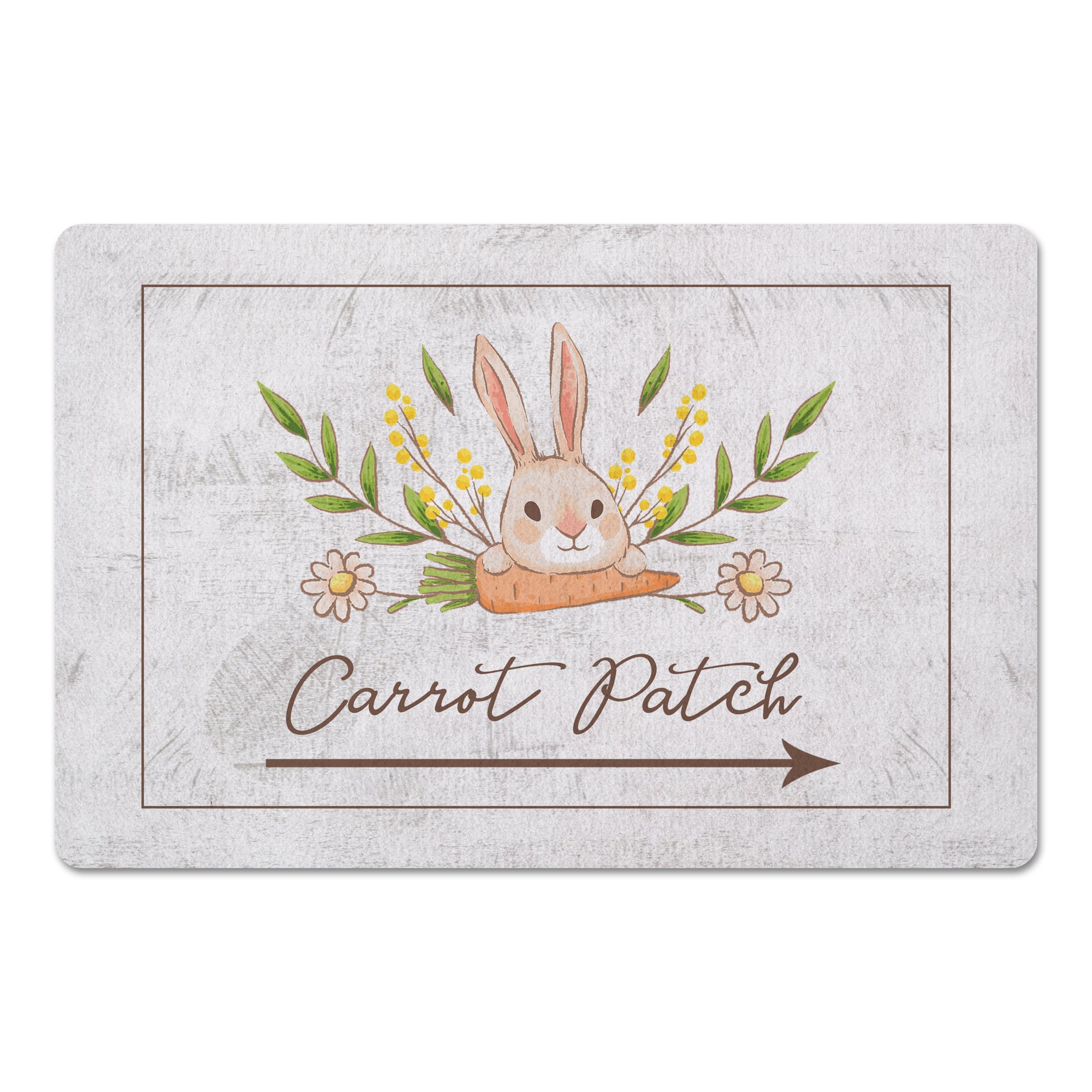 Bunny And Carrot Mat 27&#x22; x 18&#x22; Floor Mat