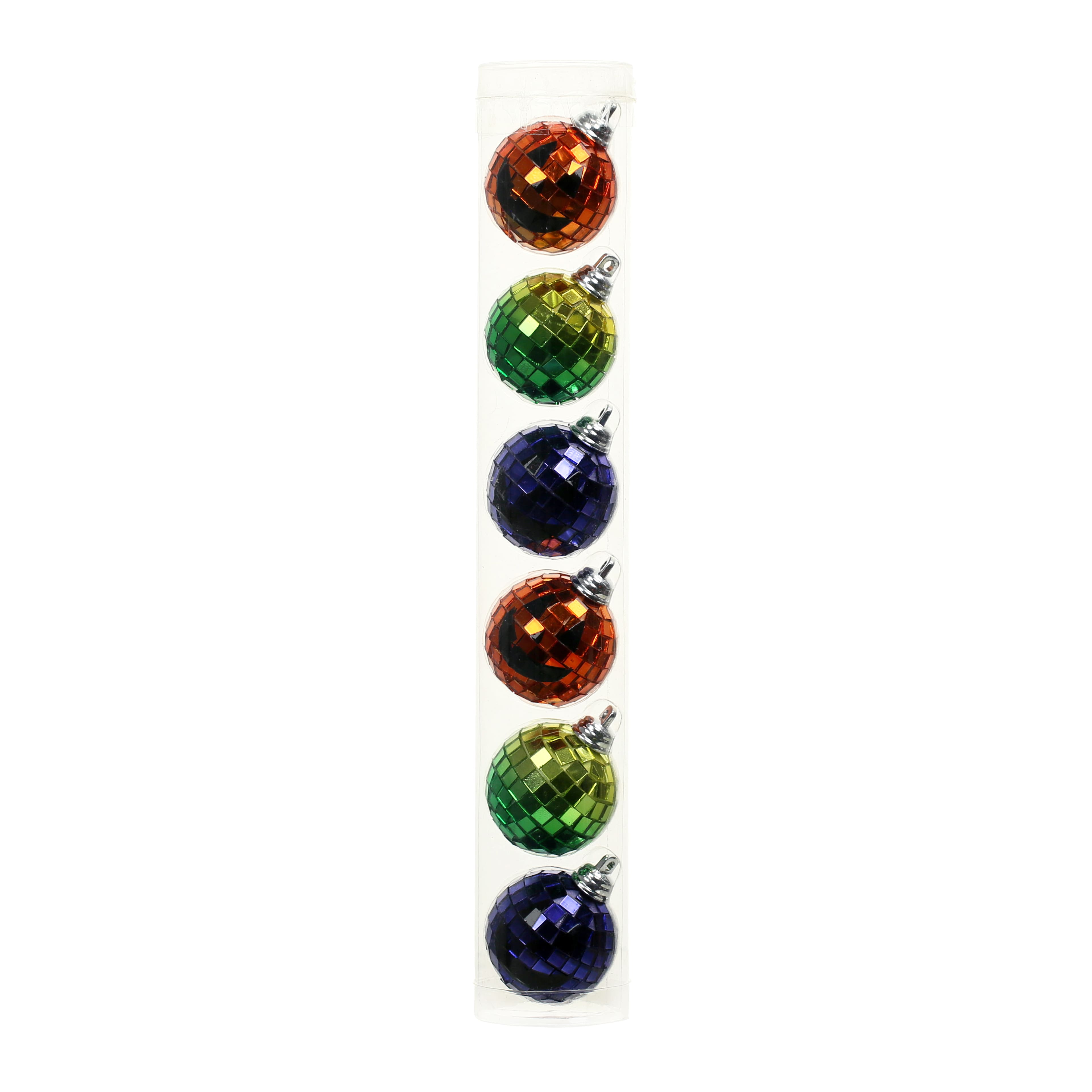 1.5&#x22; Green, Orange &#x26; Blue Disco Halloween Ball Ornaments, 6ct. by Ashland&#xAE; 