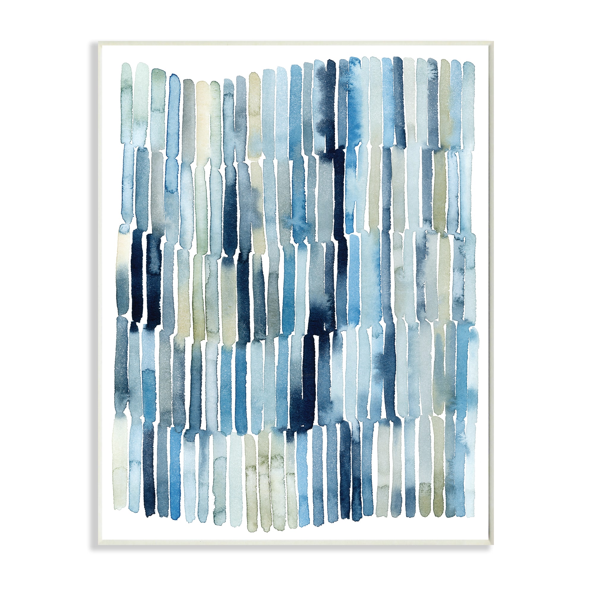 Stupell Industries Nautical Inspired Abstraction Blue Beige Blocked Lines Wall Plaque