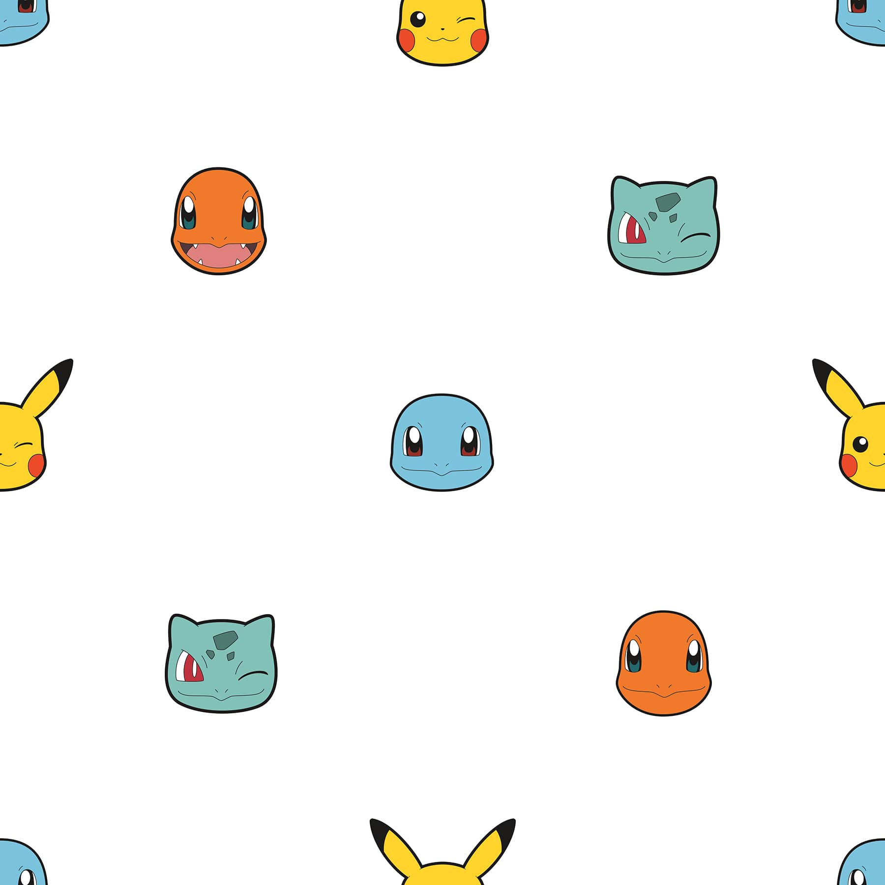 RoomMates Pokemon Character Faces Peel & Stick Wallpaper