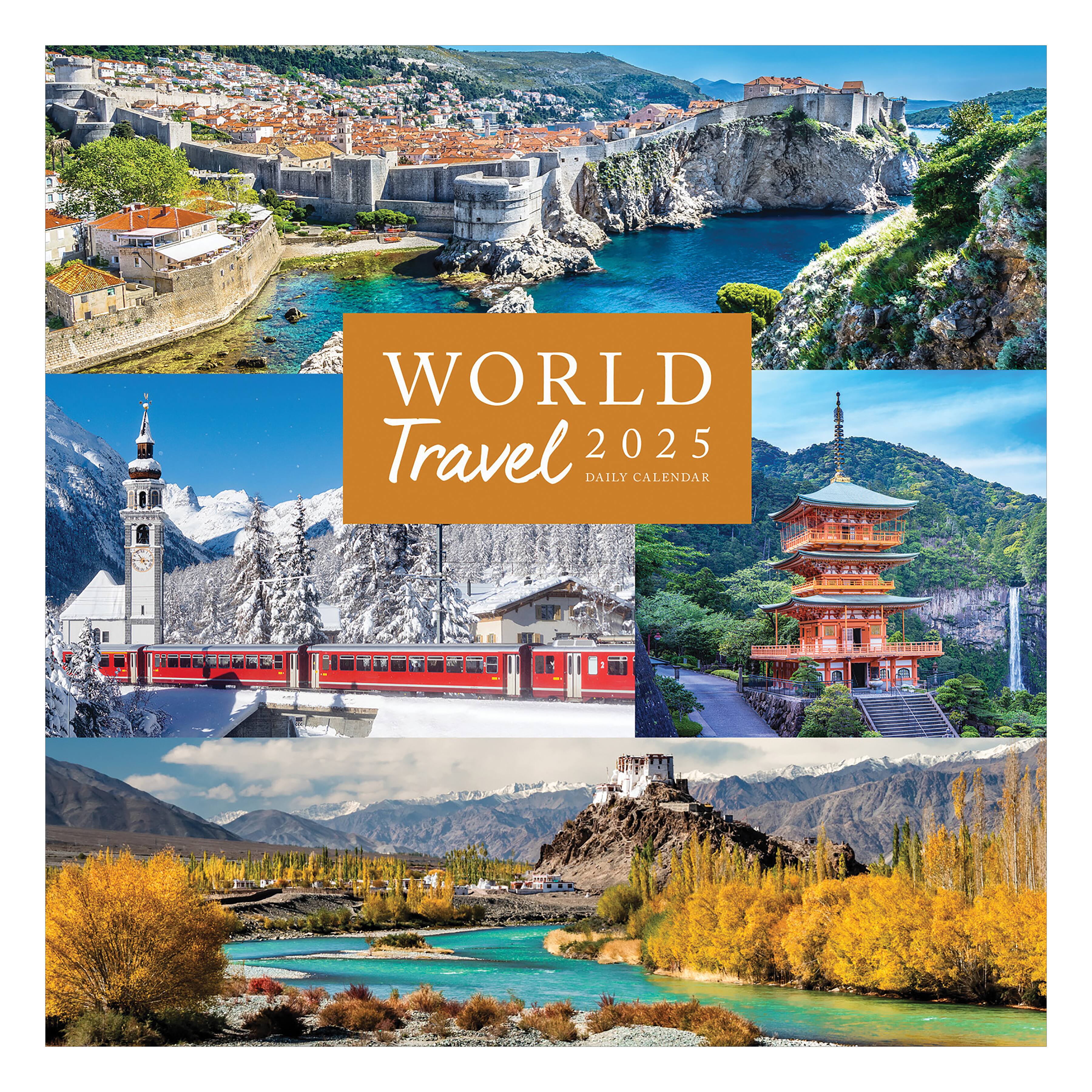 TF Publishing 2025 World Travel Daily Desktop Calendar