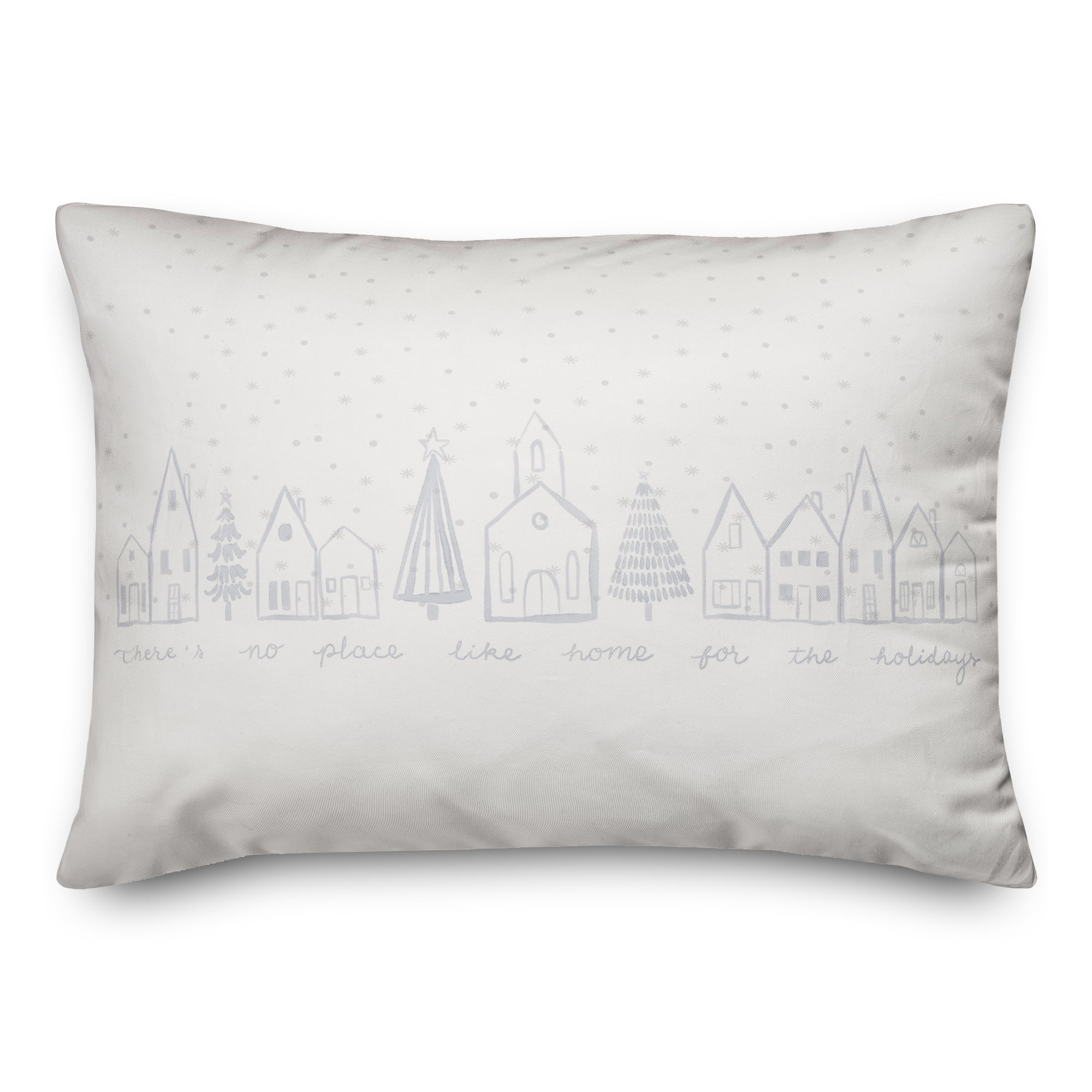 Winter Town No Place Like Home 20&#x22; x 14&#x22; Indoor/Outdoor Pillow