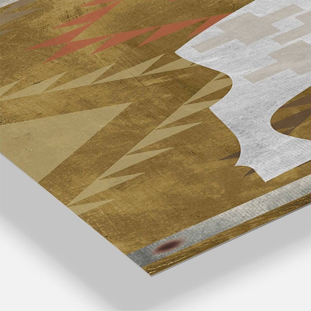 Designart Patterned Howling White Moose Traditional Multipanel Wall Clock