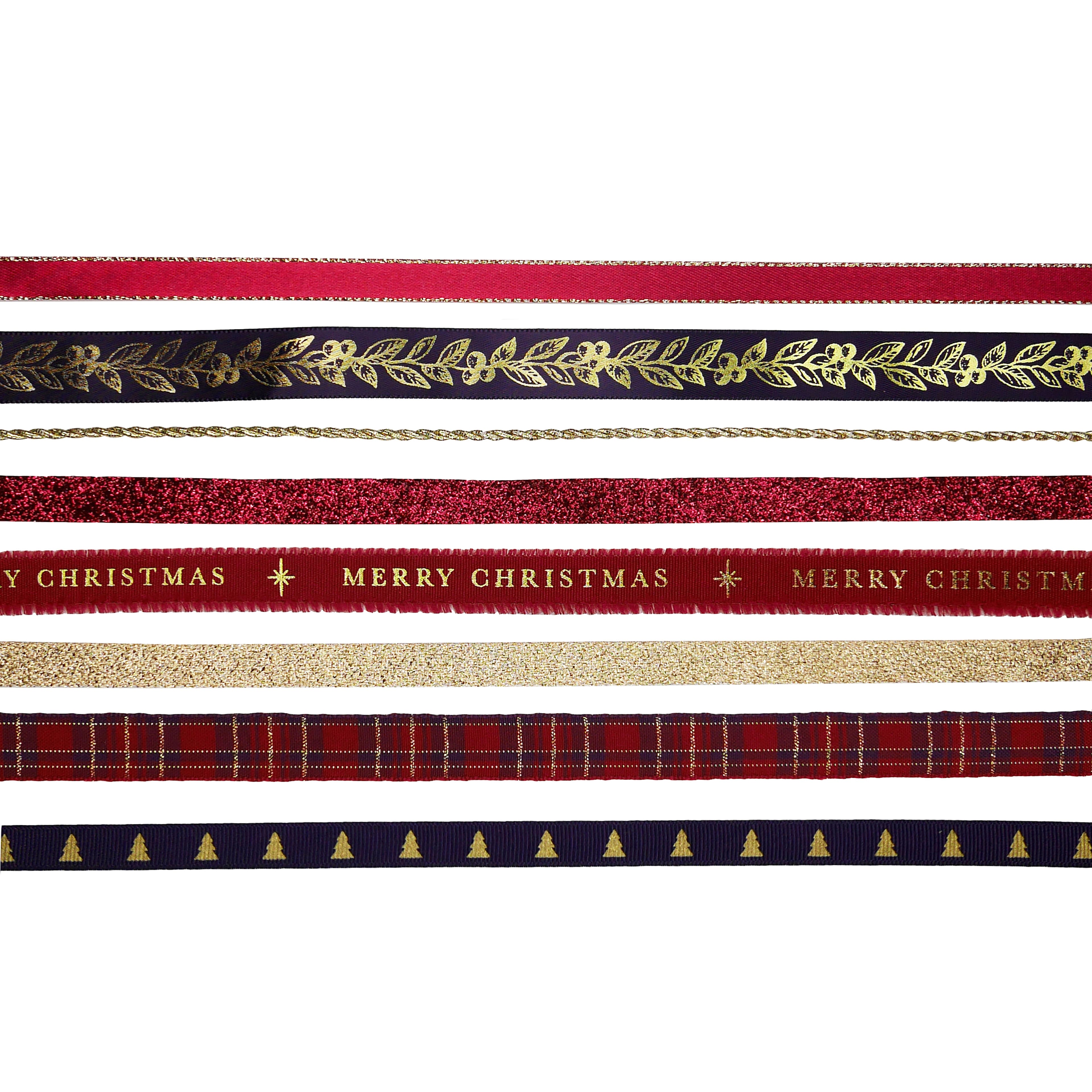 Burgundy Christmas Value Pack Ribbon by Celebrate It&#xAE;