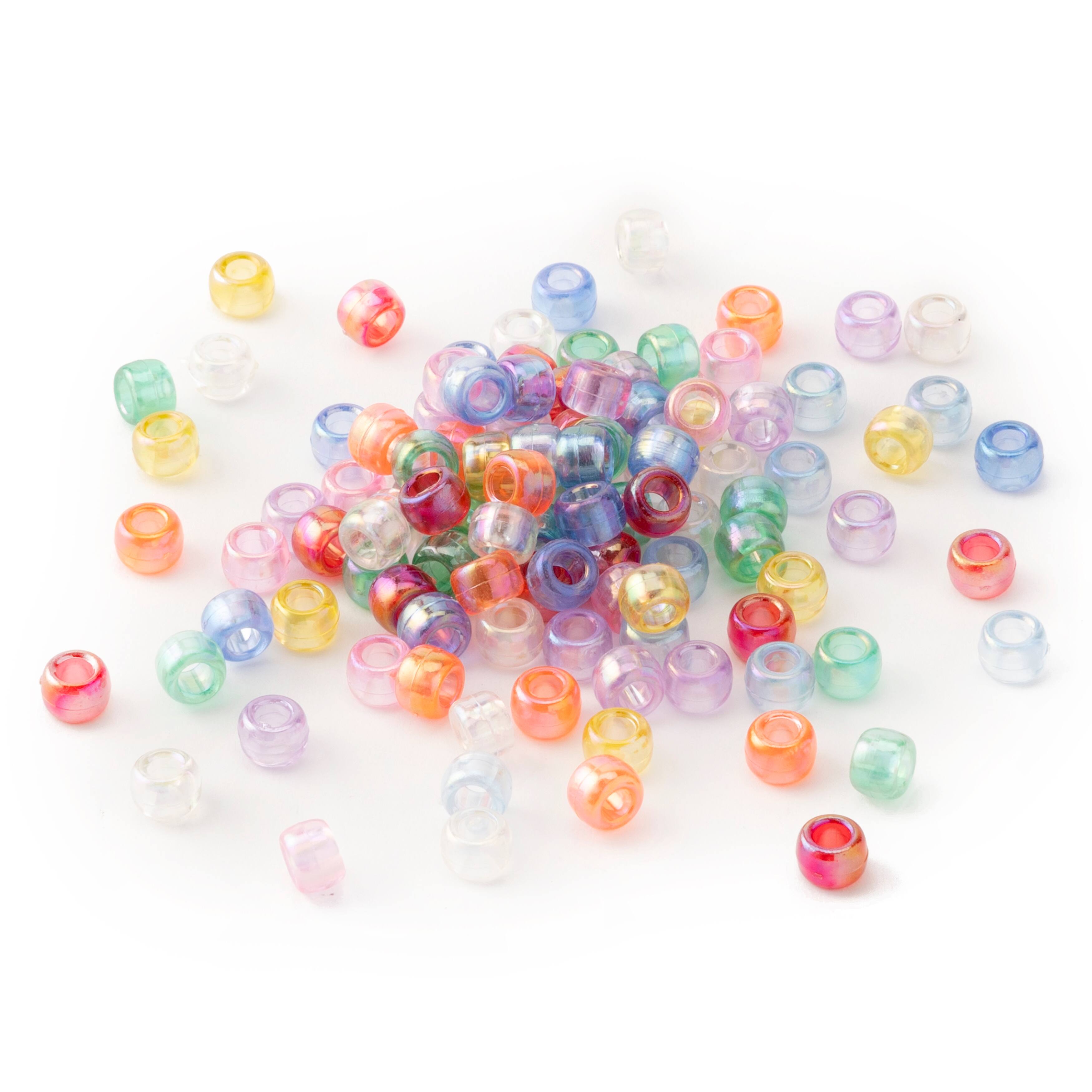 12 Packs: 580 ct. (6,960 total) Multicolor Pony Beads by Creatology™, 6mm x 9mm