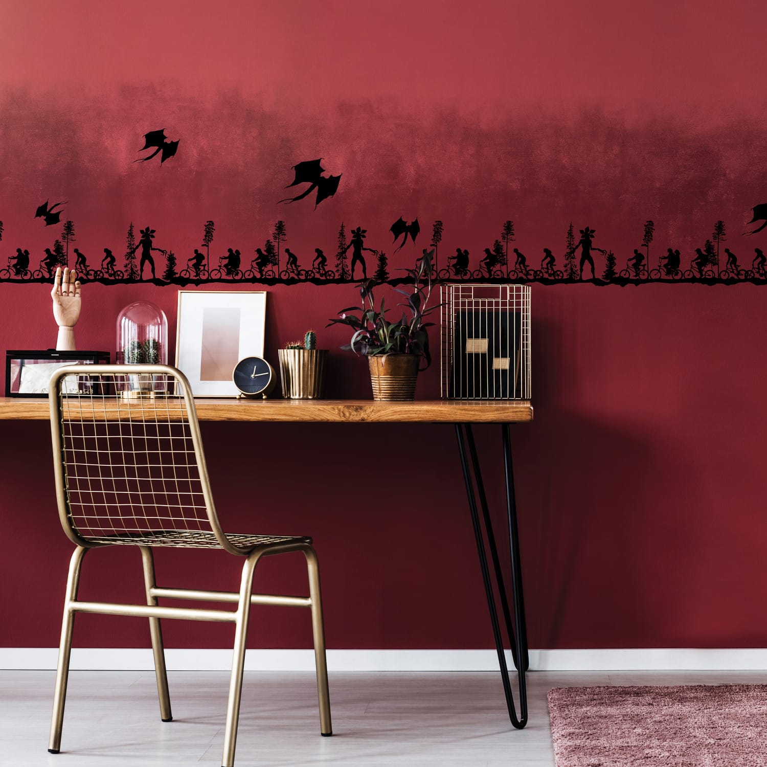 RoomMates Stranger Things Forest Scene Peel &#x26; Stick Wall Decal Set