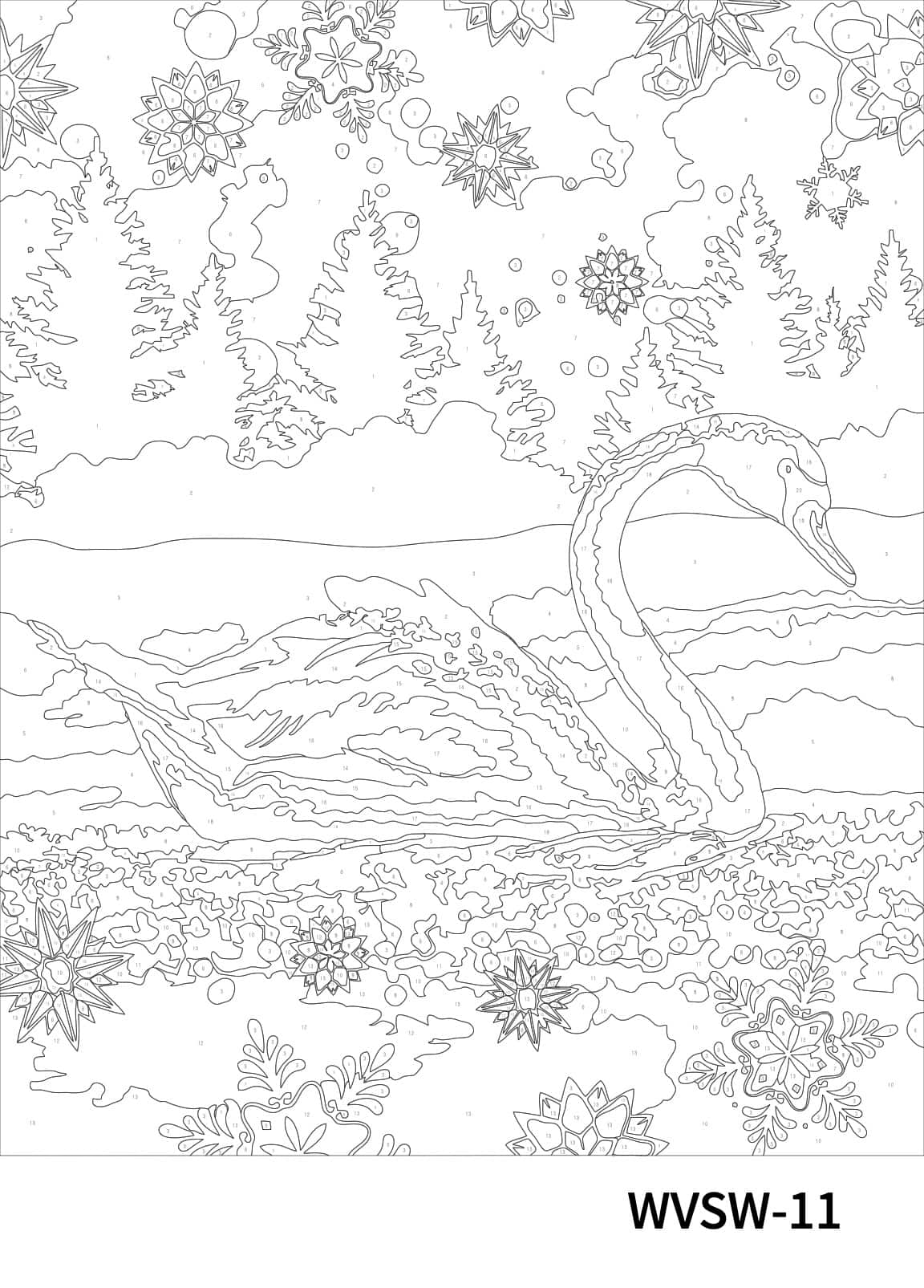 16&#x22; x 20&#x22; Swan Paint-by-Number Kit by Artist&#x27;s Loft&#x2122;