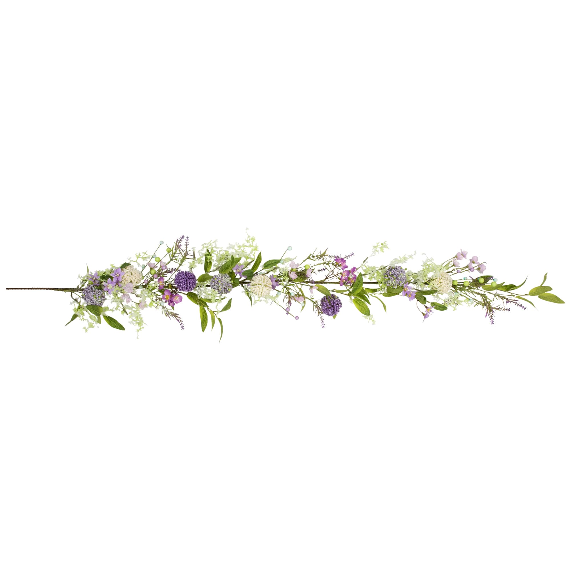 5ft. Purple Wildflower &#x26; Berry Spring Garland